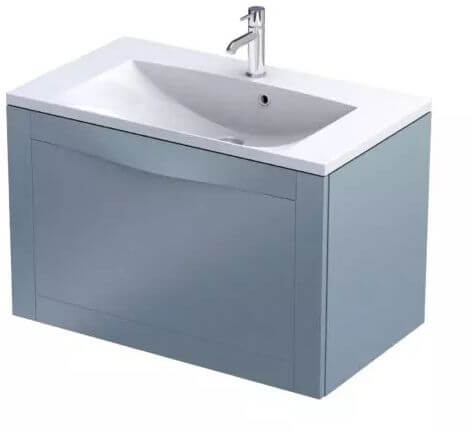 Oristo armoire 79.6x45.5x50 cm sous-lavabo suspendu bleu OR49-SD1S-80-16
