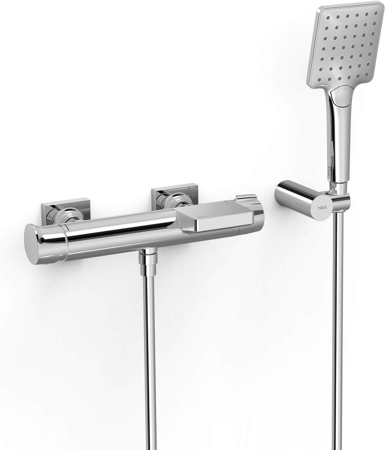 Tres Project mitigeur bain-douche murale chrome 22117001