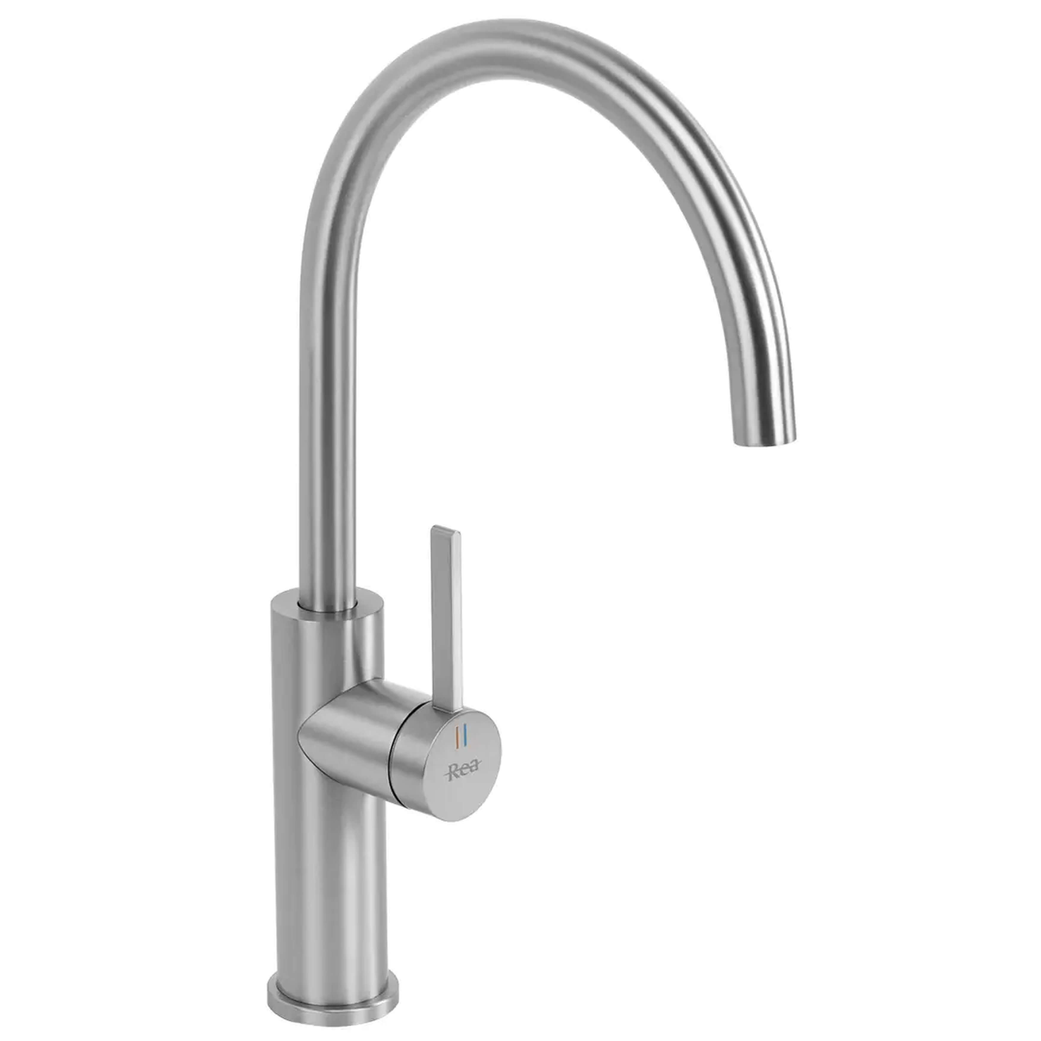 Rea Rivo mitigeur de cuisine sur pied acier inoxydable-nickel REA-B9340