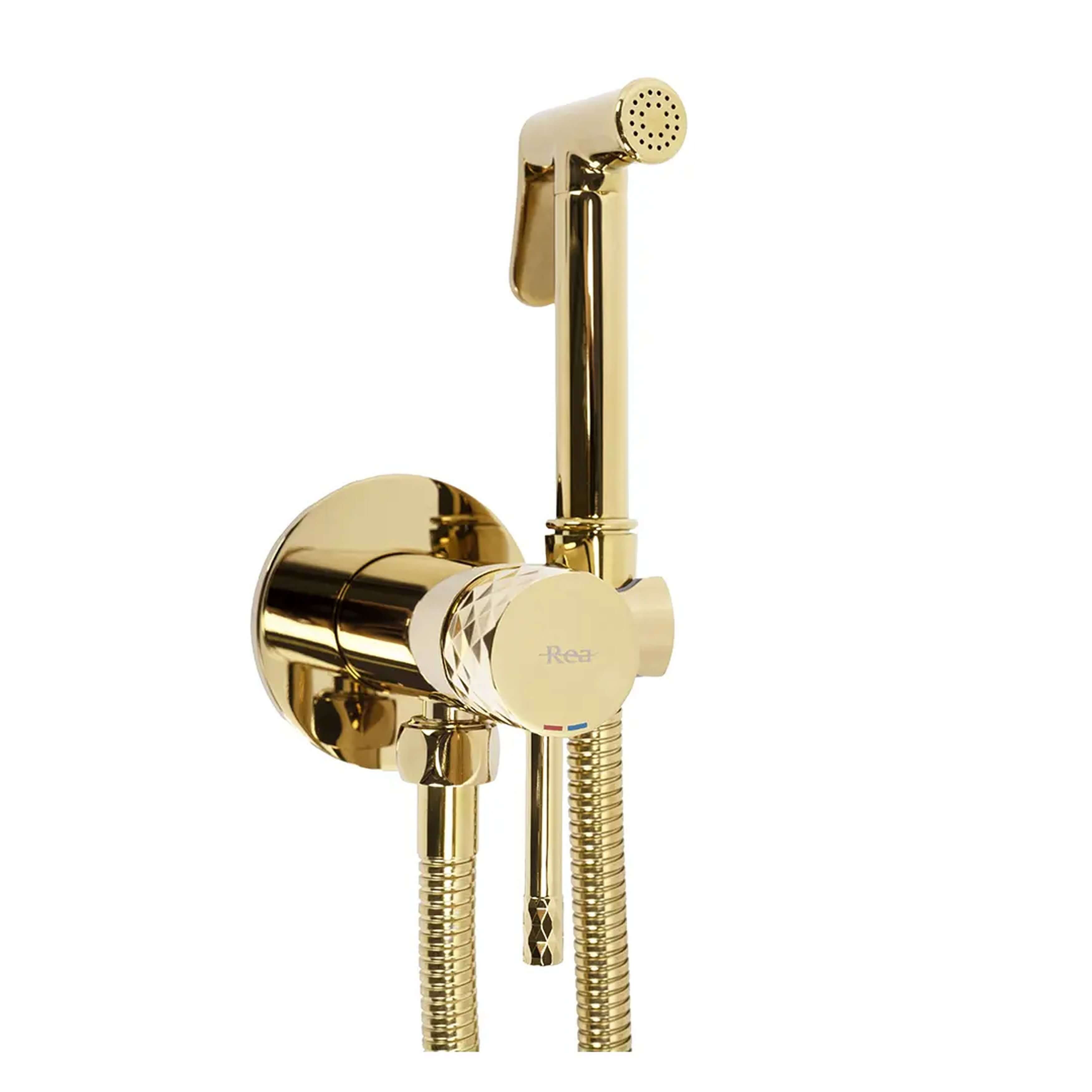 Rea Loop mitigeur bidet avec kit de douche murale doré REA-B8997