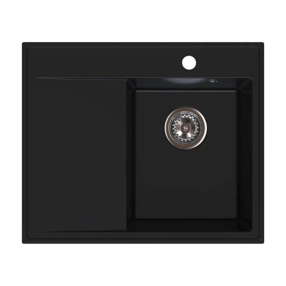 Ferro Stampo évier en granit 60x50 cm noir DRGS-R/50/60BM