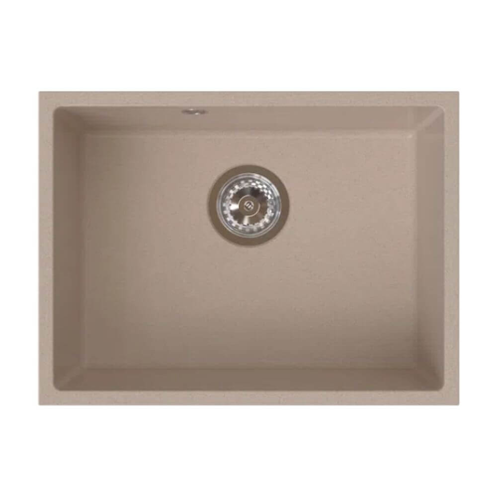 Ferro Stampo évier en granit 54x40 cm beige DRGS1-U/40/54SA