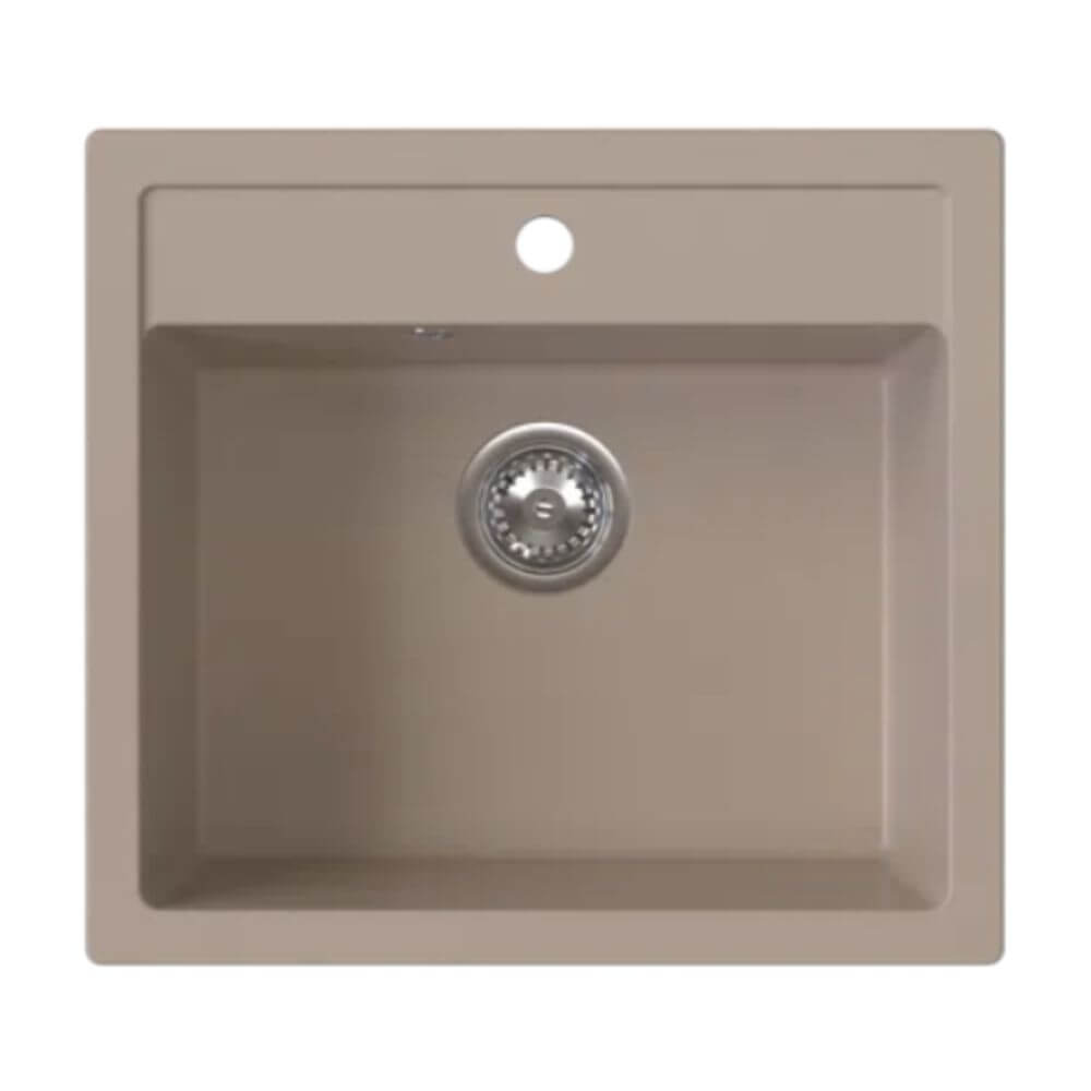 Ferro Stampo évier en granit 56x51 cm beige DRGS1/51/56SA