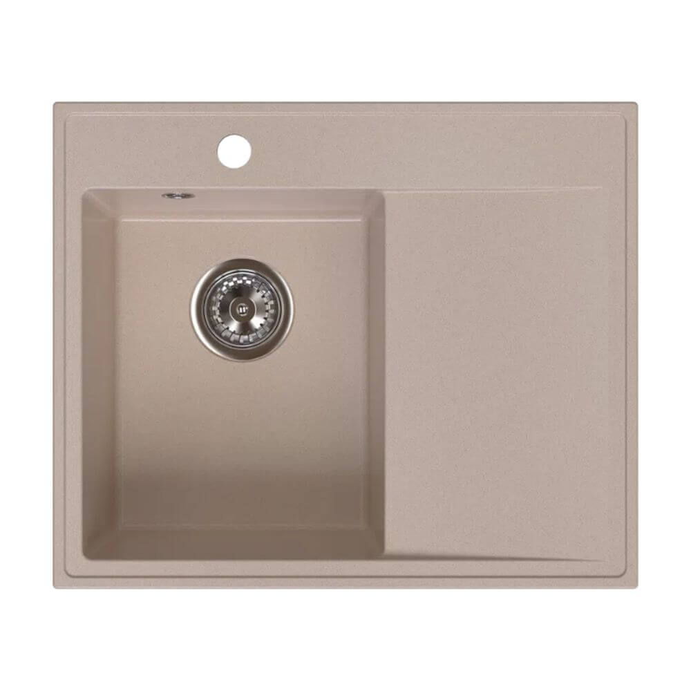 Ferro Stampo évier en granit 60x50 cm beige DRGS-L/50/60SA