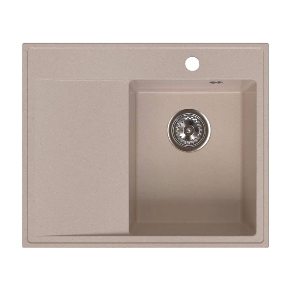 Ferro Stampo évier en granit 60x50 cm beige DRGS-R/50/60SA