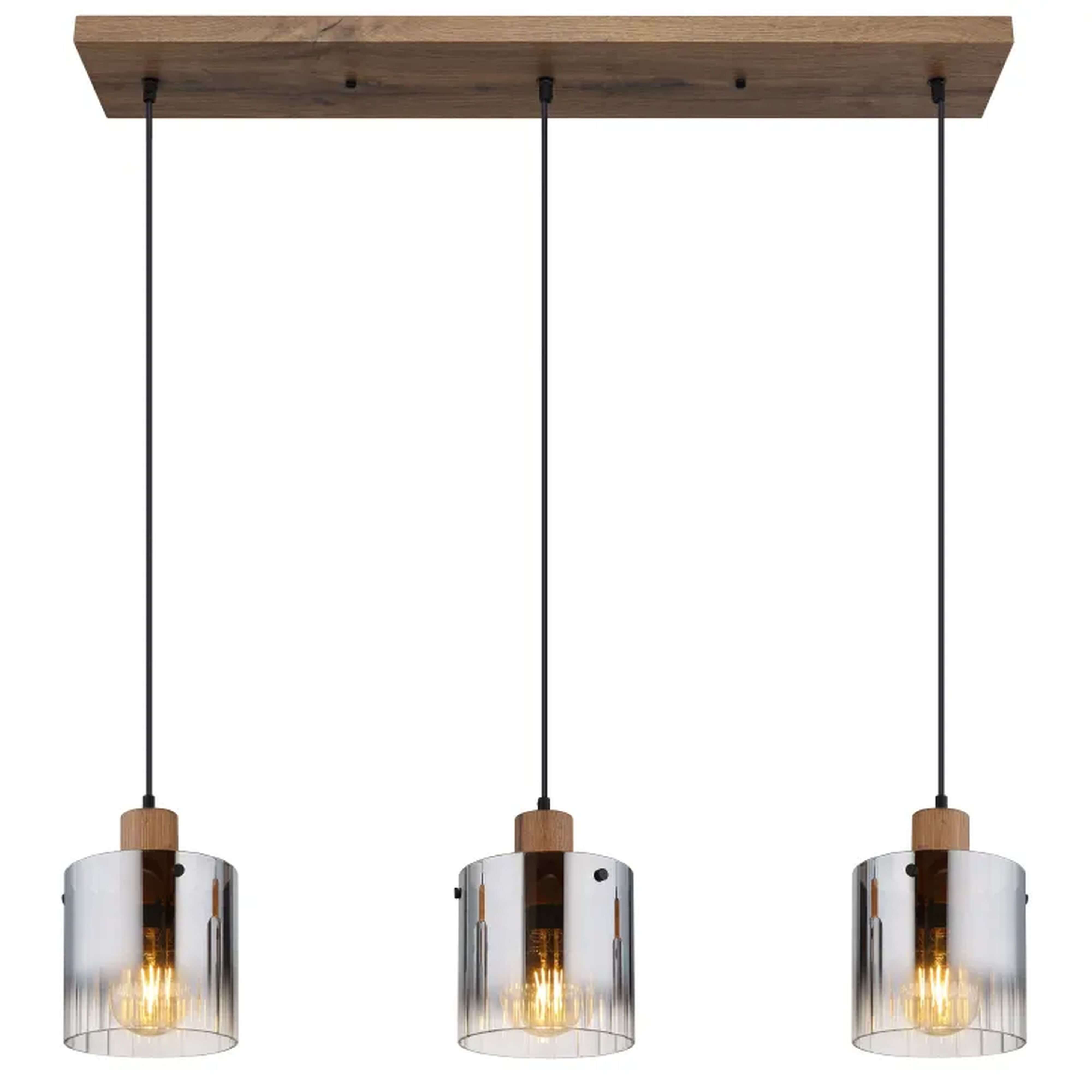 Globo Lighting Underwood lampe suspendue 3x40 W fumé-bois 15915-3H