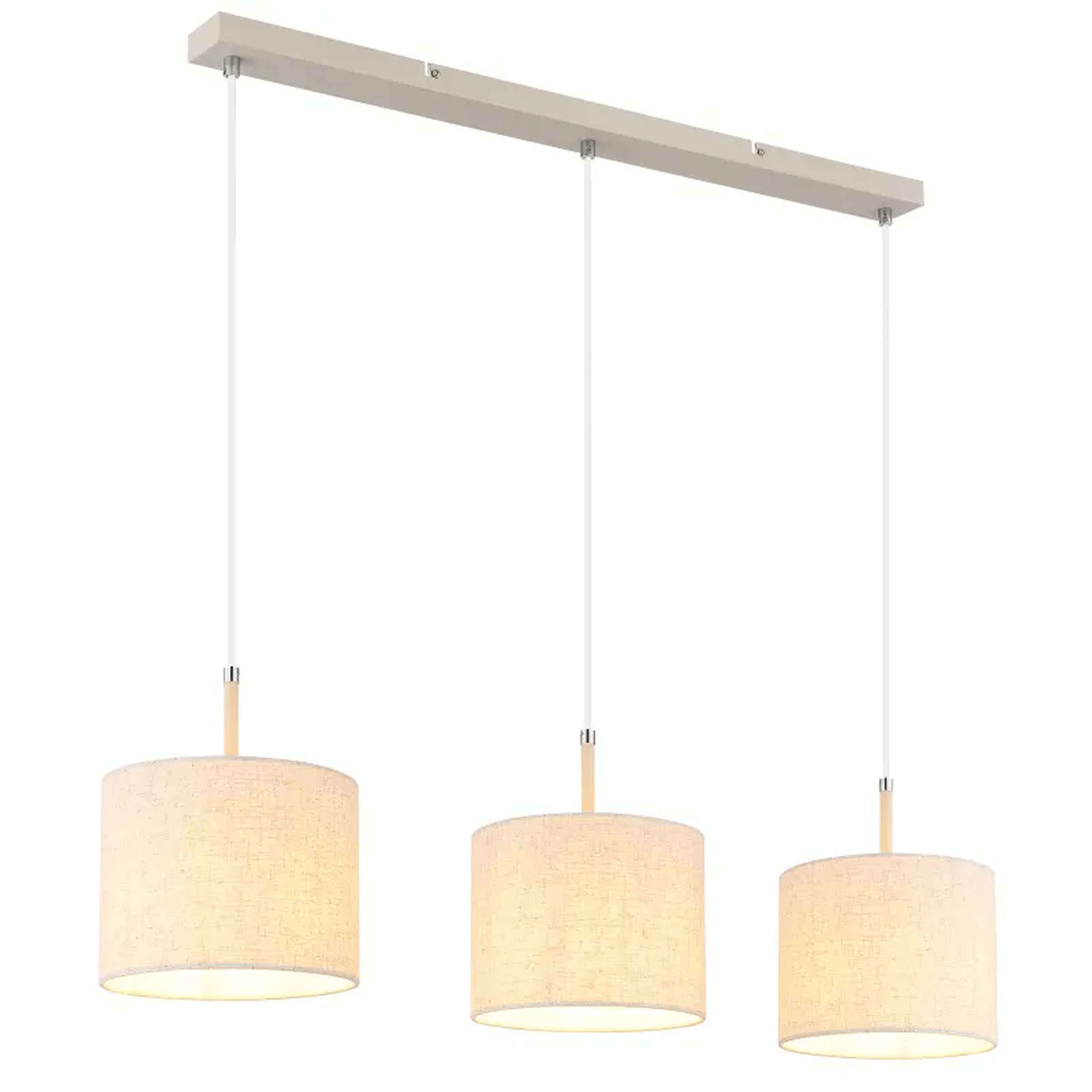 Globo Lighting Deleon lampe suspendue 3x40 W crème 15968-3H
