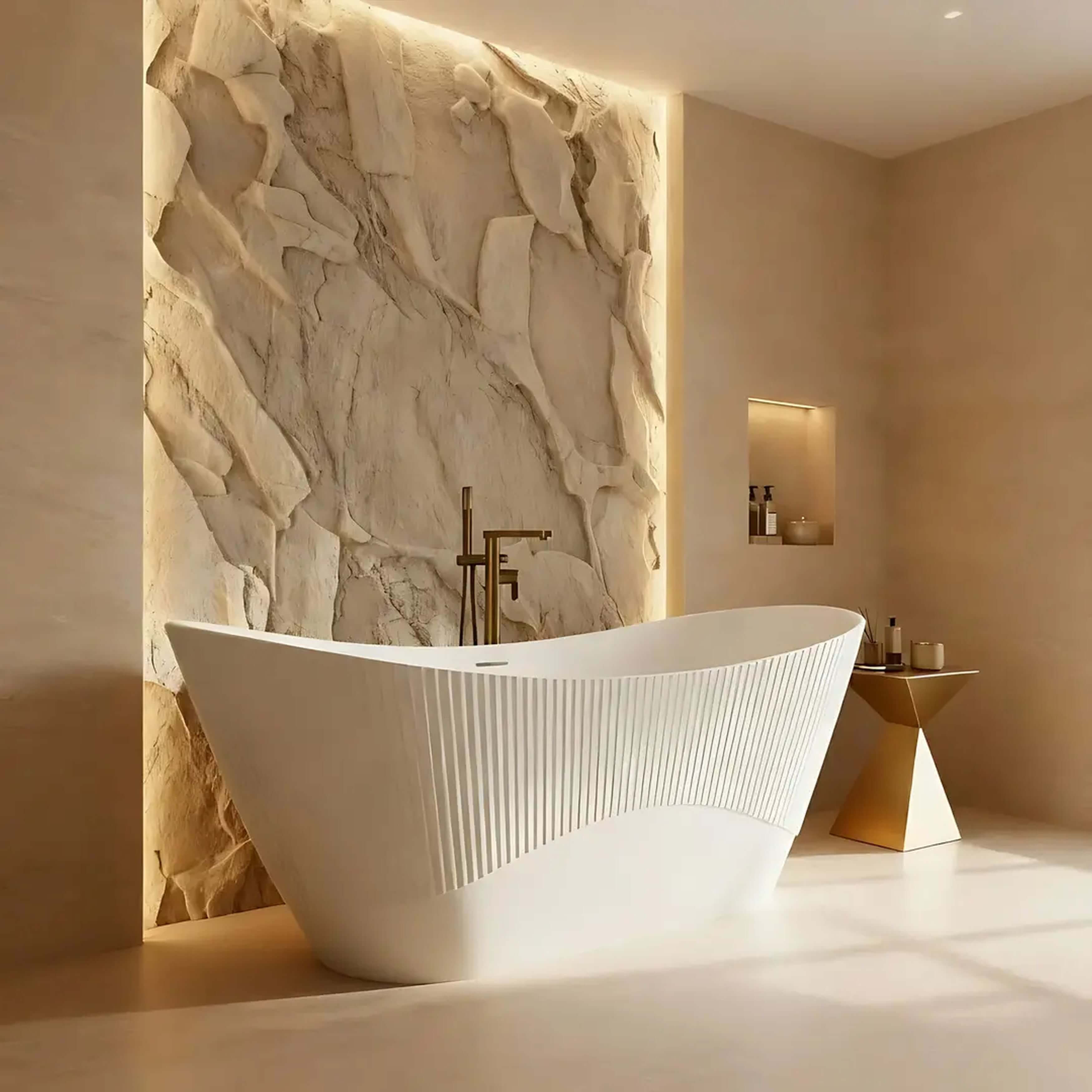 Rea Atena baignoire autoportante 170x73 cm ovale blanc REA-W0127