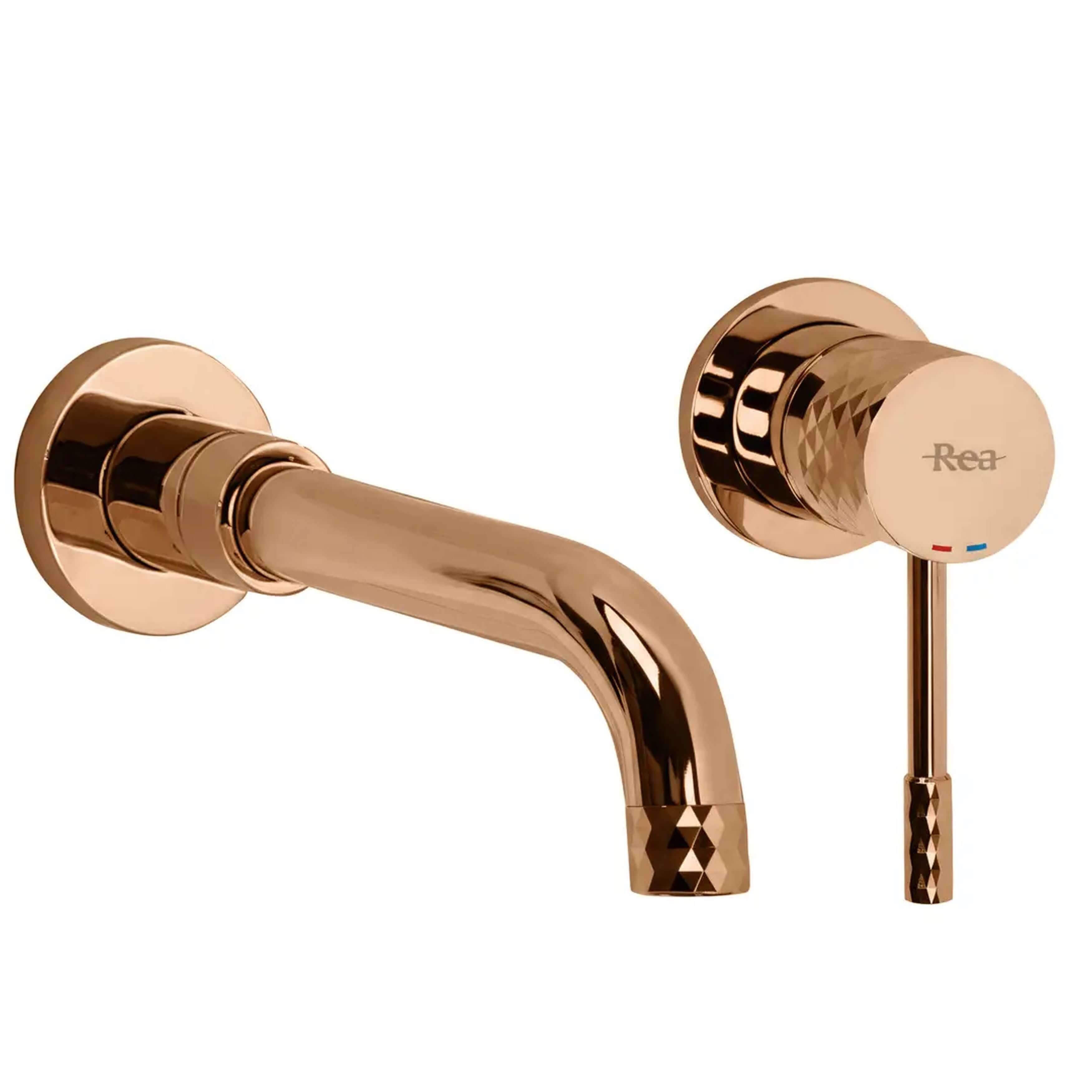 Rea Lungo mitigeur de lavabo murale cuivre REA-B0540