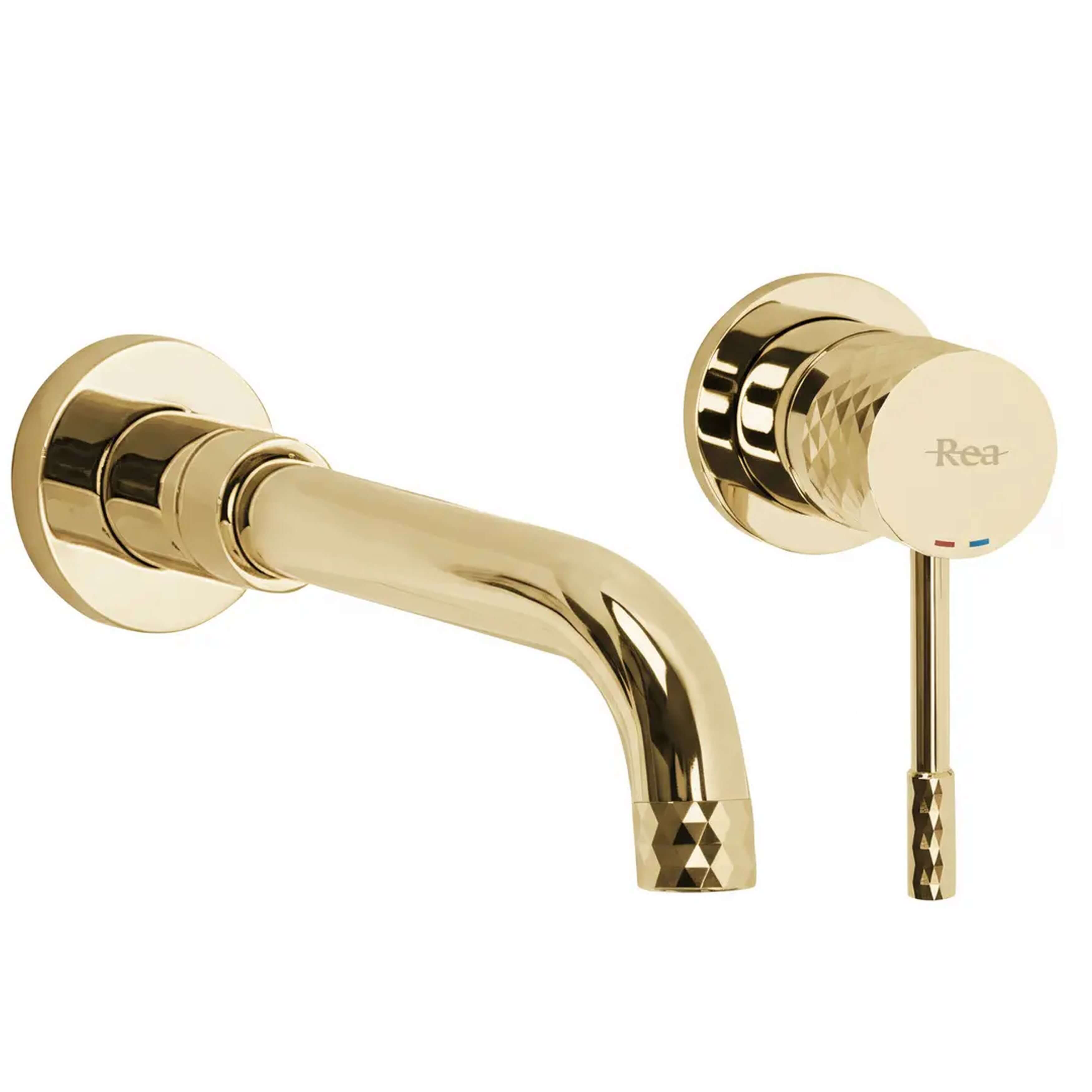 Rea Lungo mitigeur de lavabo encastrée doré REA-B0539