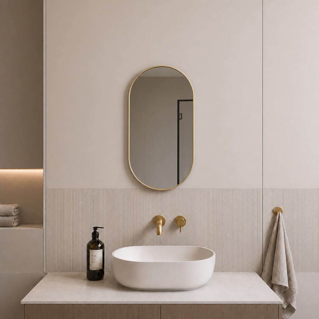 Baltica Design Aluma miroir 50x70 cm ovale doré 5904107933580