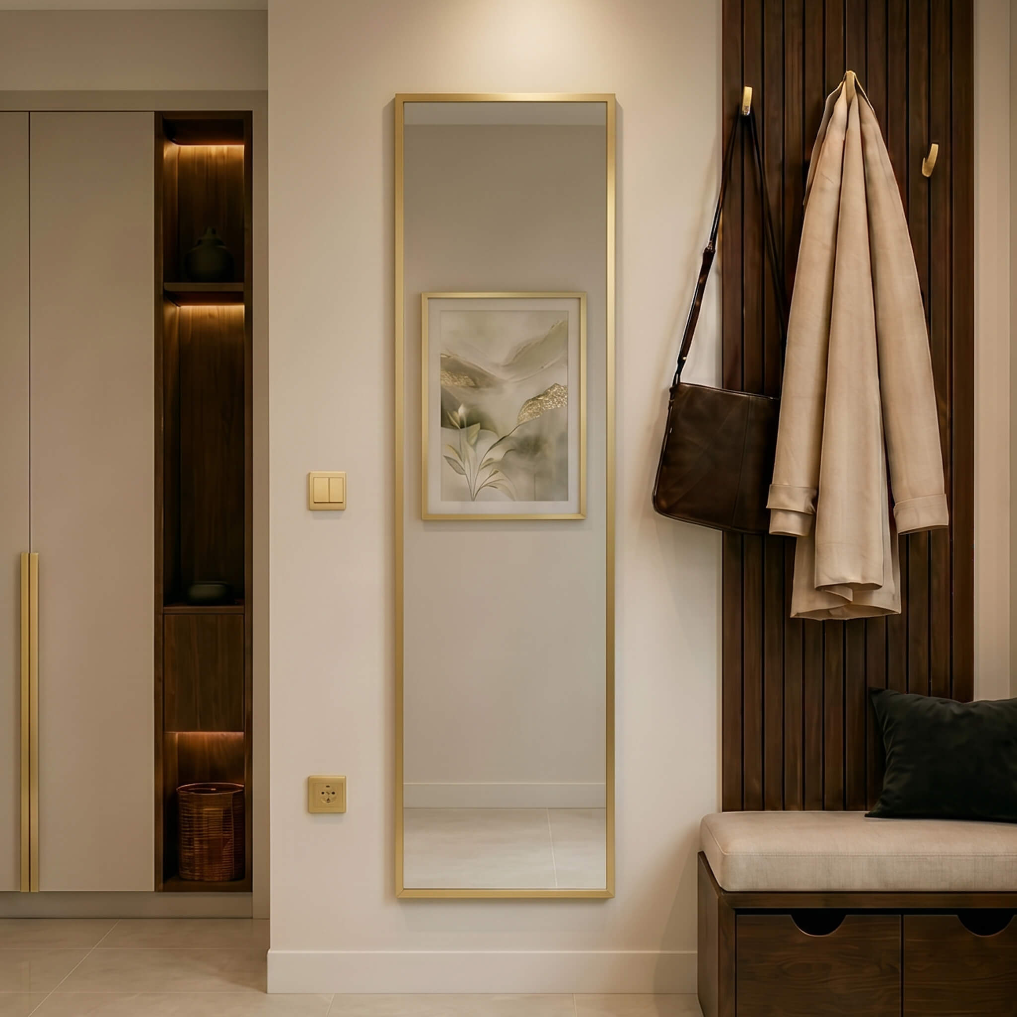 Baltica Design Aluma miroir 40x160 cm rectangulaire doré 5904107933542