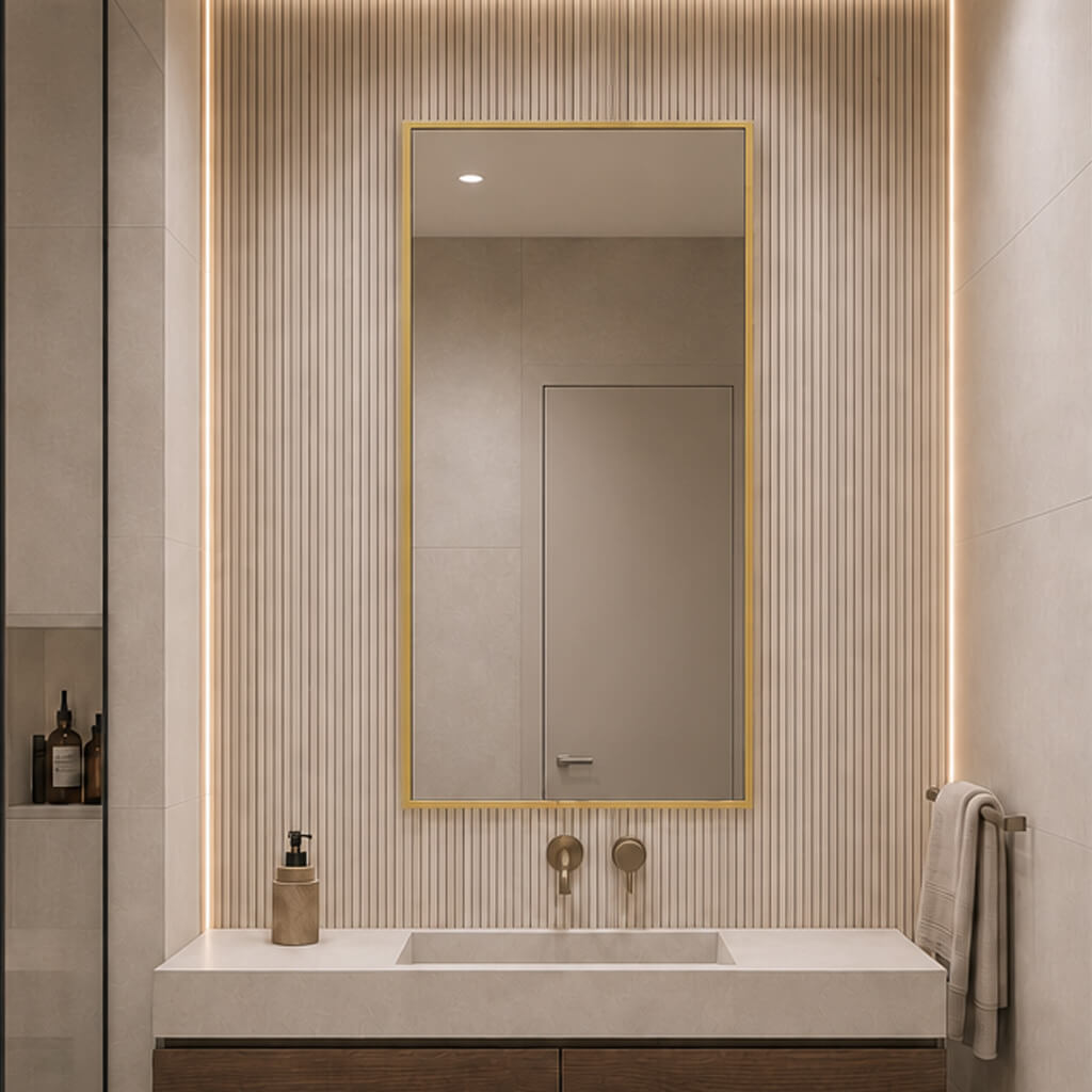 Baltica Design Aluma miroir 50x100 cm rectangulaire doré 5904107933528