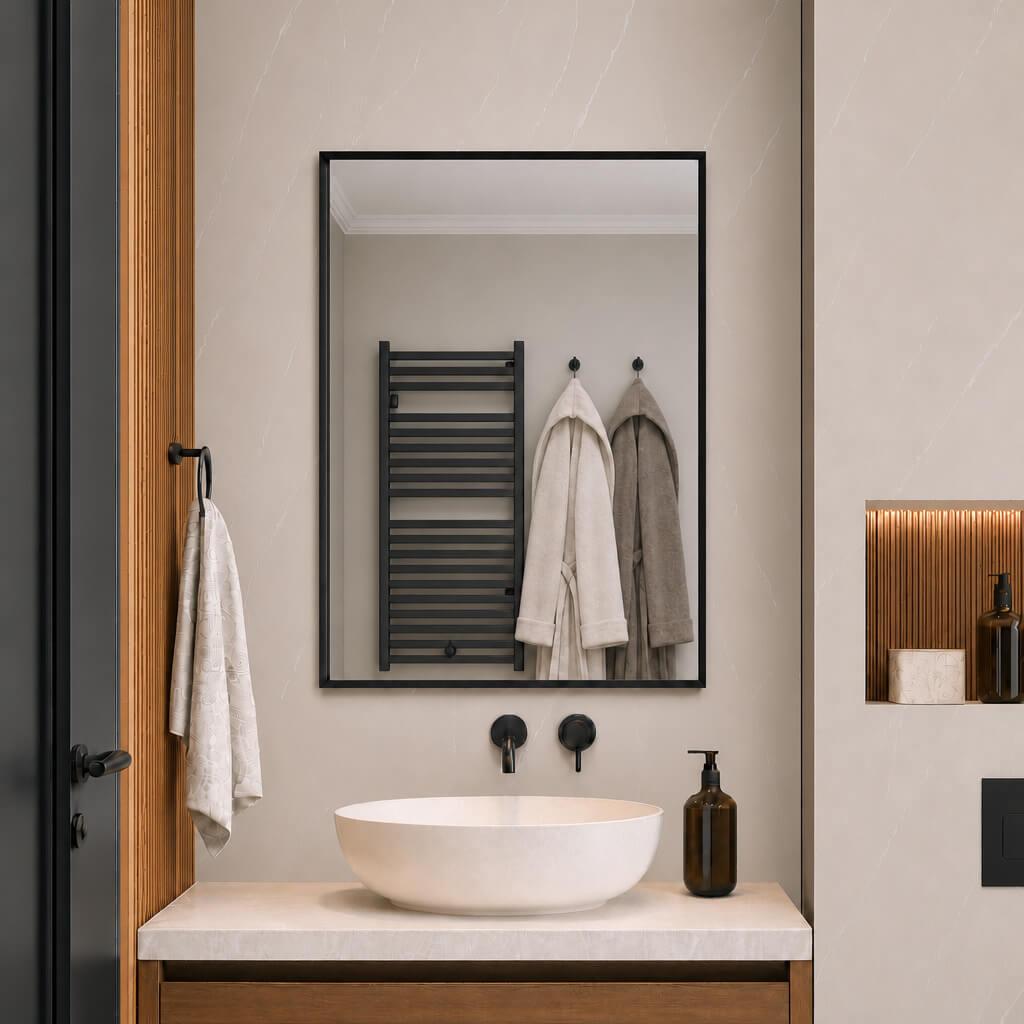 Baltica Design Aluma miroir 60x80 cm rectangulaire noir 5904107933498