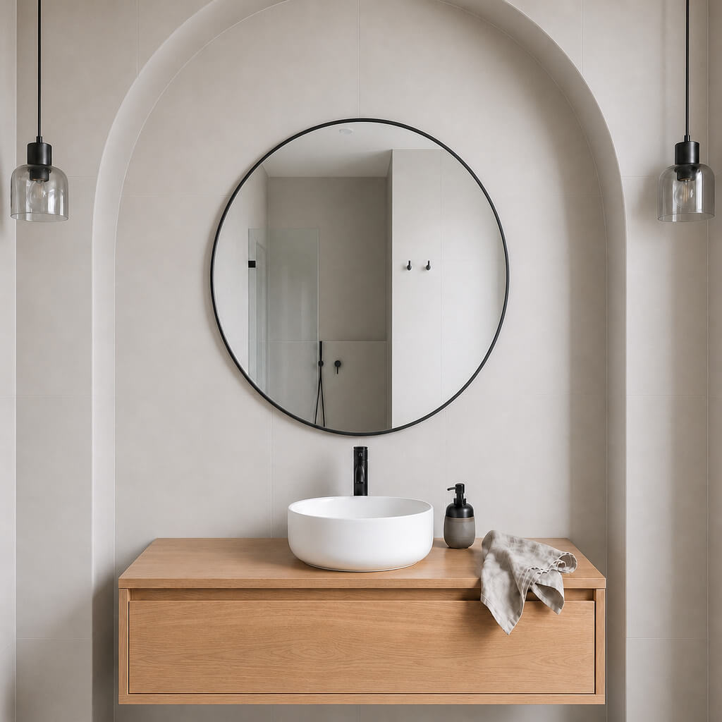 Baltica Design Aluma miroir 80x80 cm circulaire noir 5904107933351
