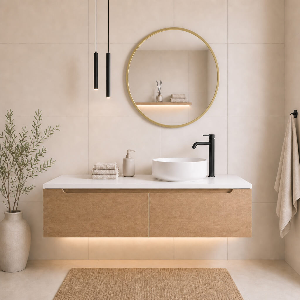 Baltica Design Aluma miroir 60x60 cm circulaire doré 5904107933320
