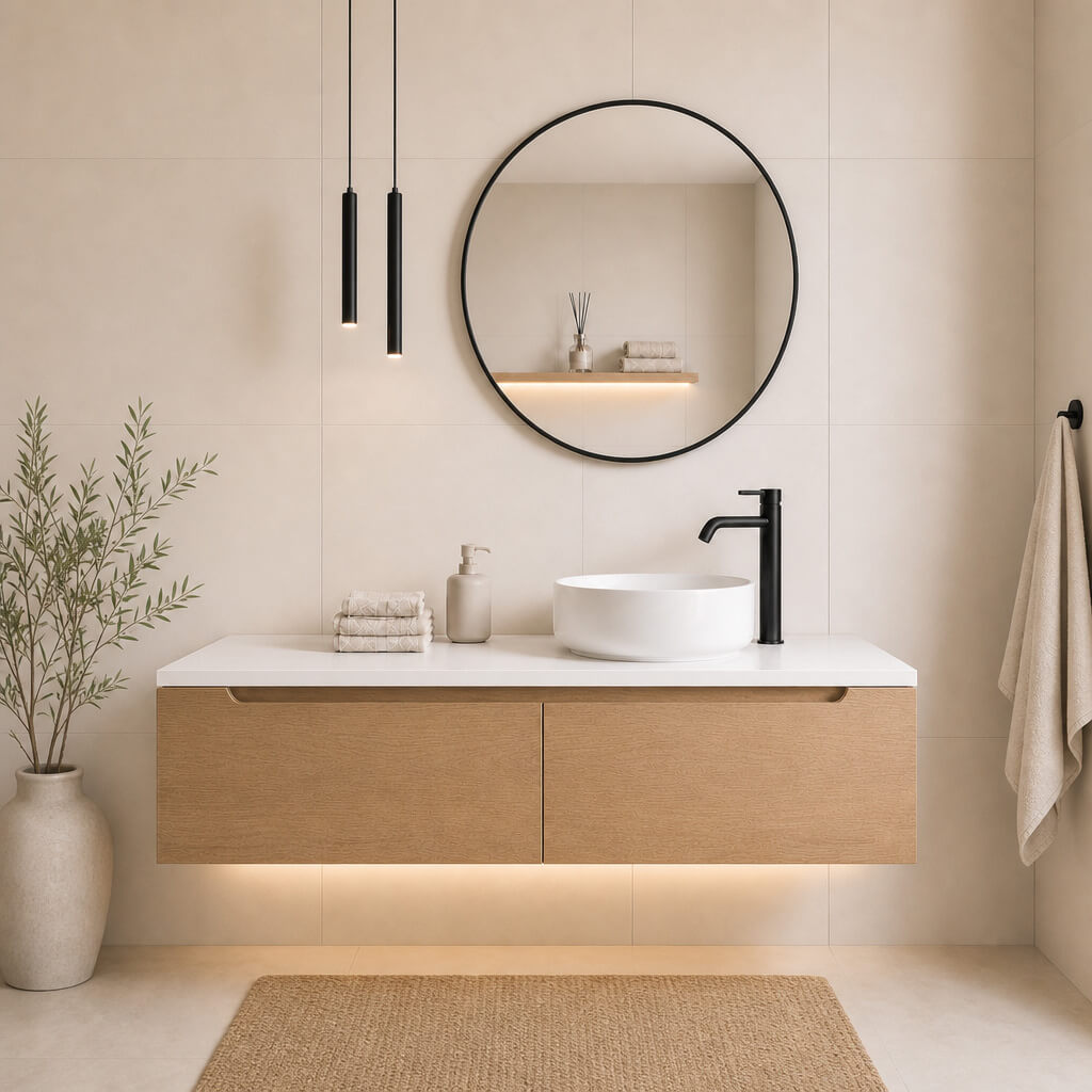 Baltica Design Aluma miroir 60x60 cm circulaire noir 5904107933313