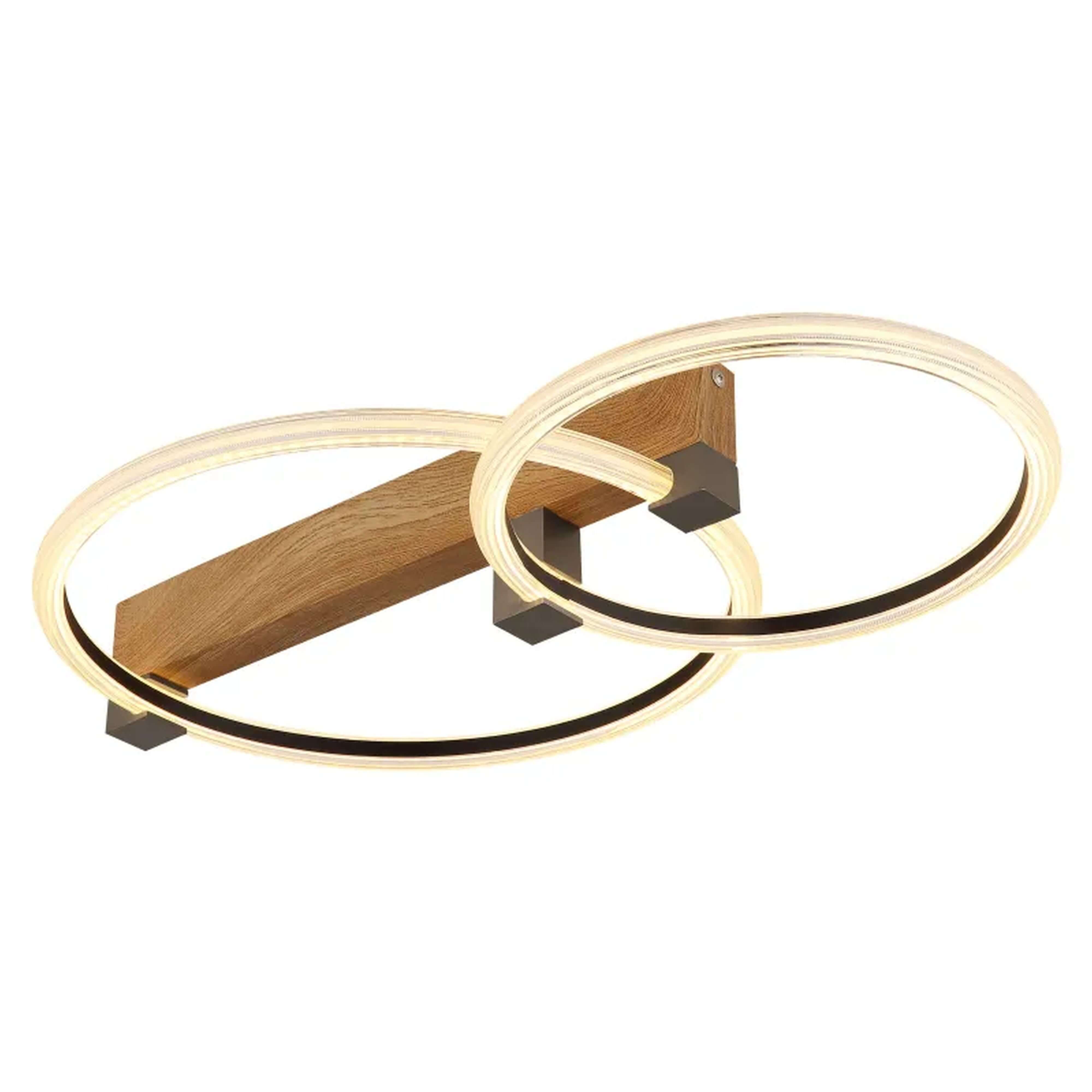 Globo Lighting Fletcher plafonnier 2x24 W transparent-bois 48050D1