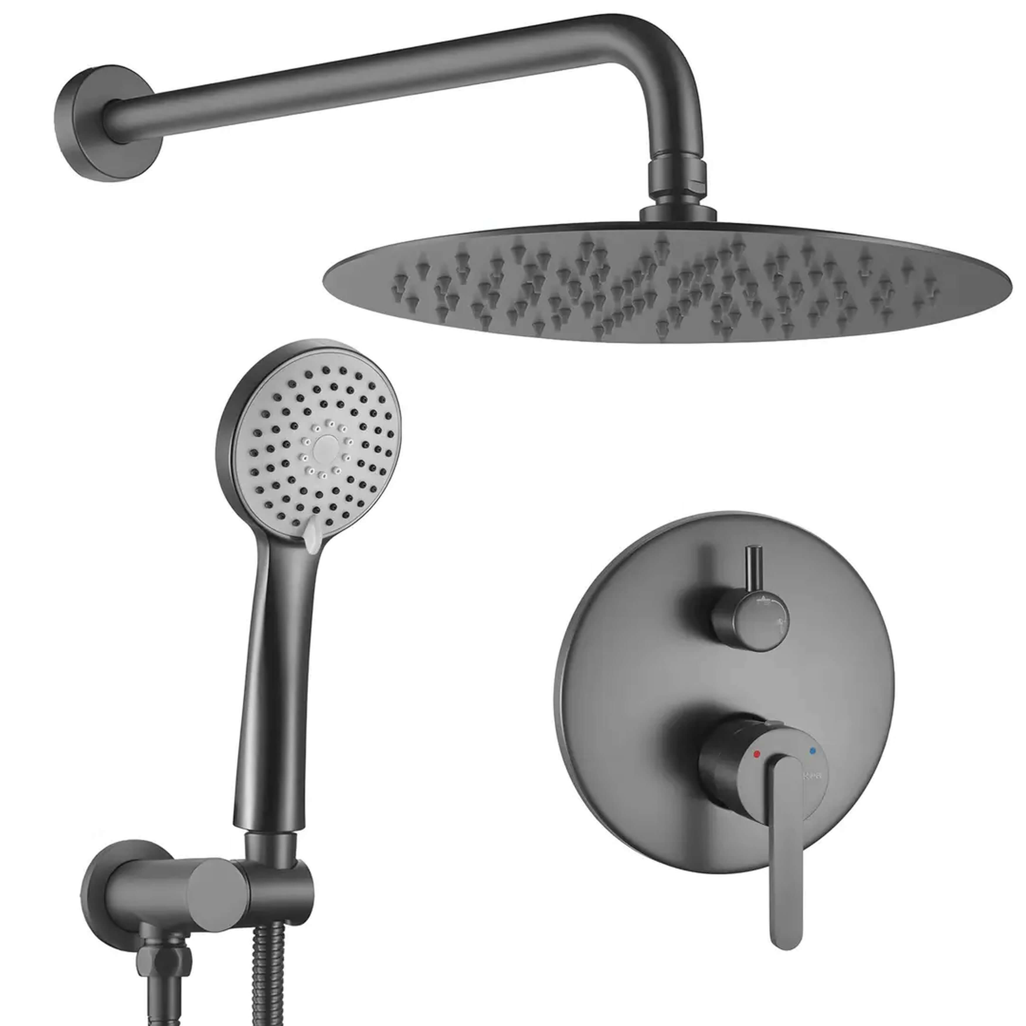 Rea Ontario ensemble de douche encastré oui graphite REA-P5504