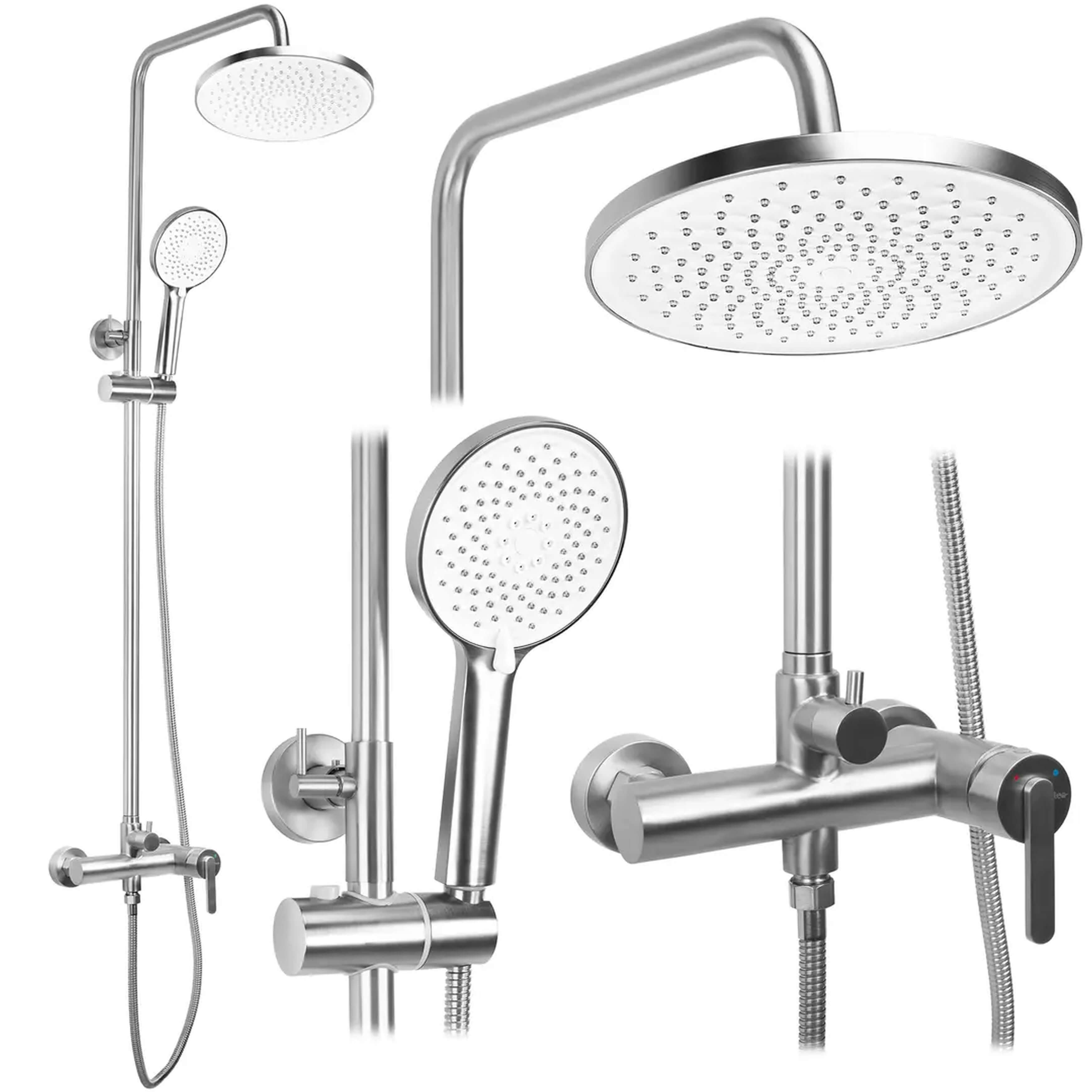 Rea Ontario ensemble de douche mural oui acier REA-P5506