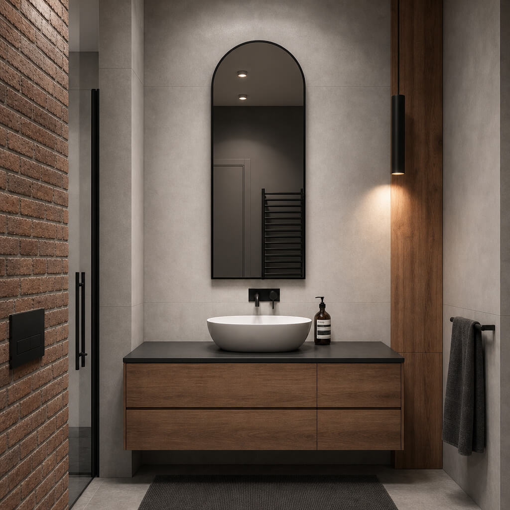 Baltica Design Aluma miroir 50x100 cm noir 5904107933658
