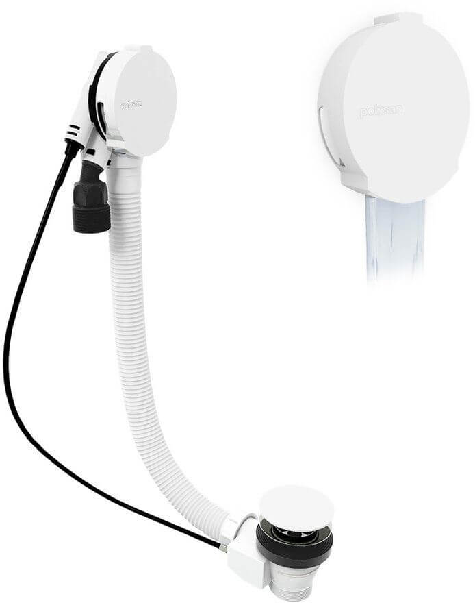 Polysan siphon de baignoire blanc 71853.10