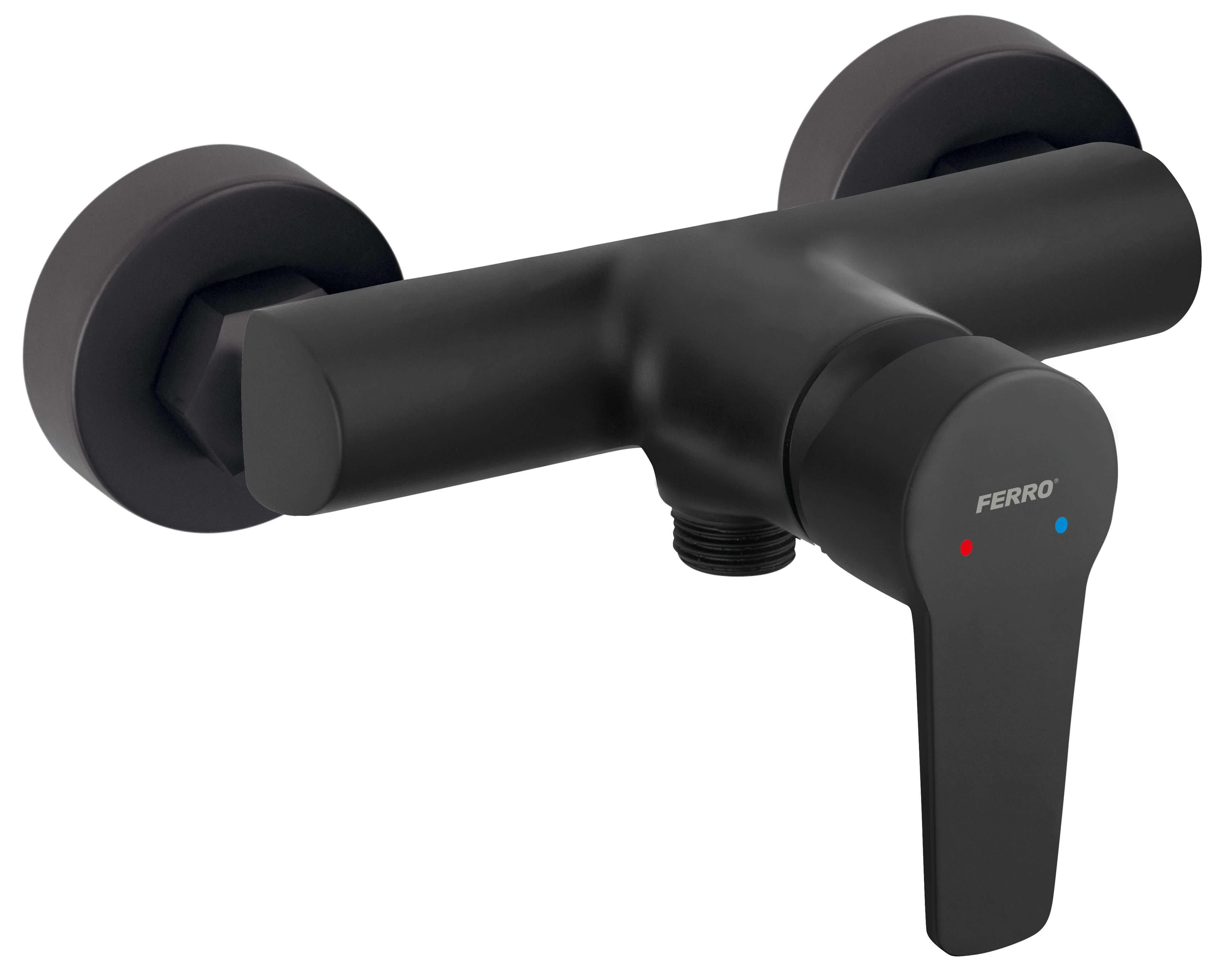 Ferro Ritto mitigeur de douche murale noir BTR7BL