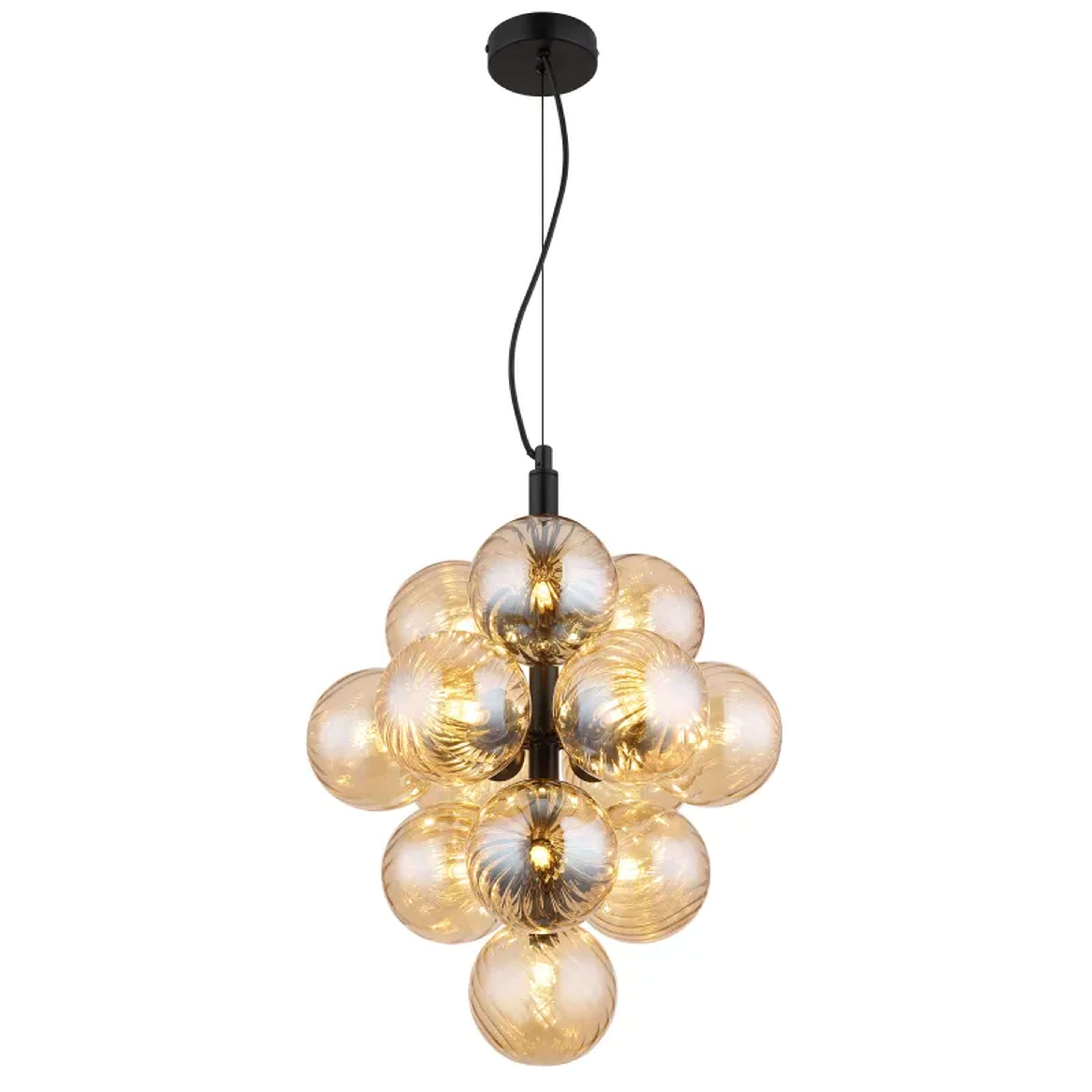 Globo Lighting Conor lampe suspendue x4 W noir-ambre 56146H