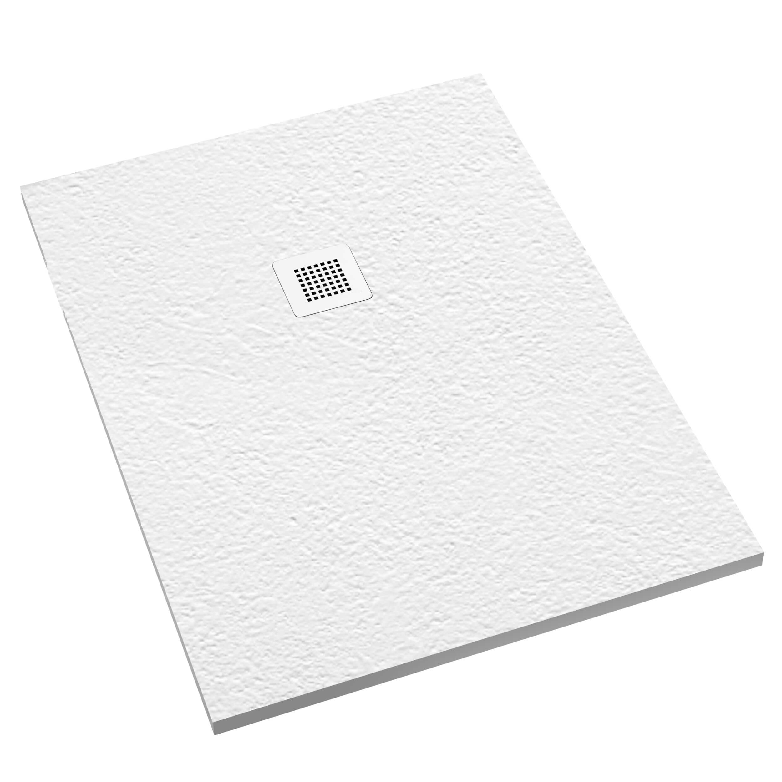 Schedpol Kalait Grooved White Stone receveur de douche rectangulaire 90x70 cm blanc 3.3133/B/GR-M2