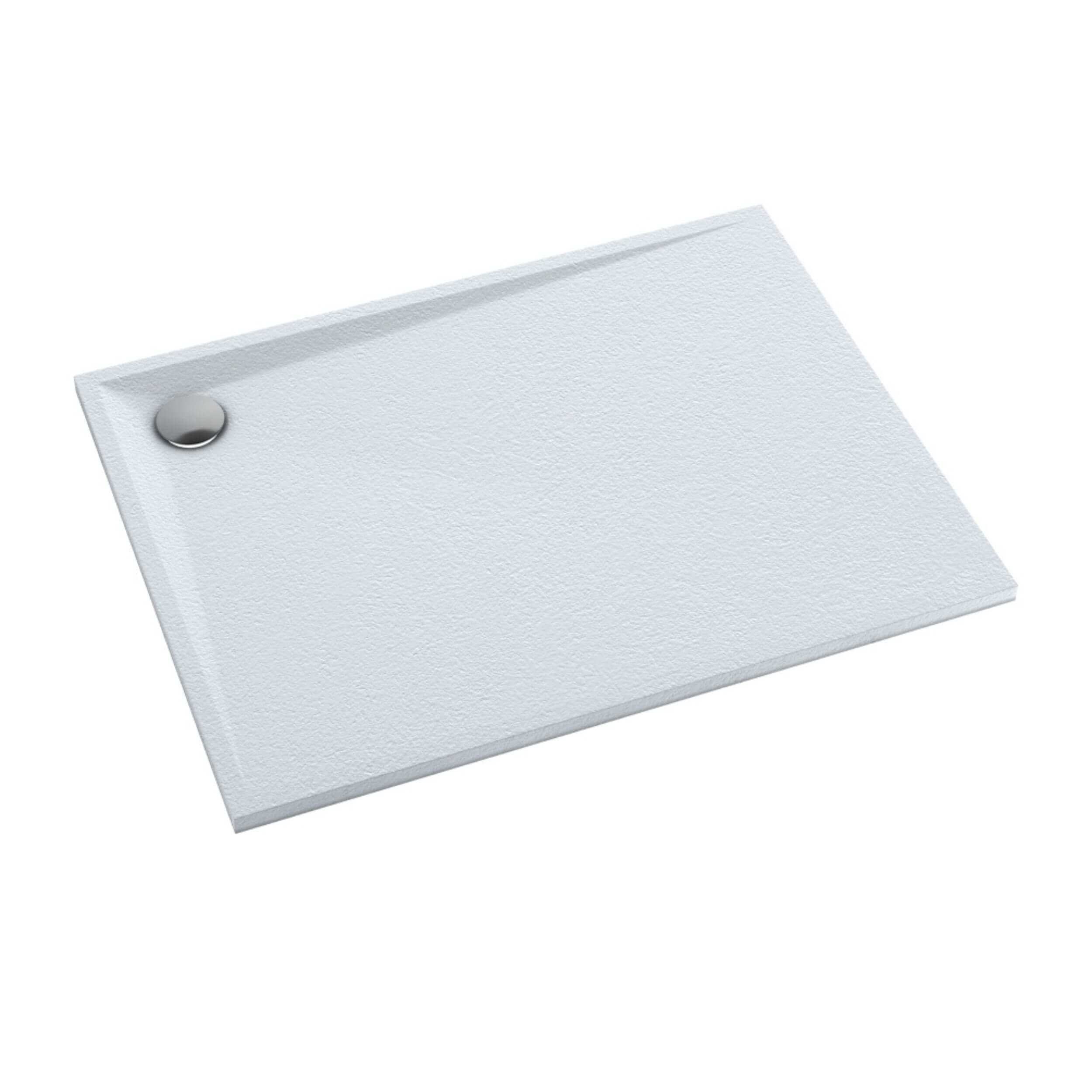 Schedpol Etrusco Grooved White Stone receveur de douche rectangulaire 160x90 cm blanc 3.476/B/GR