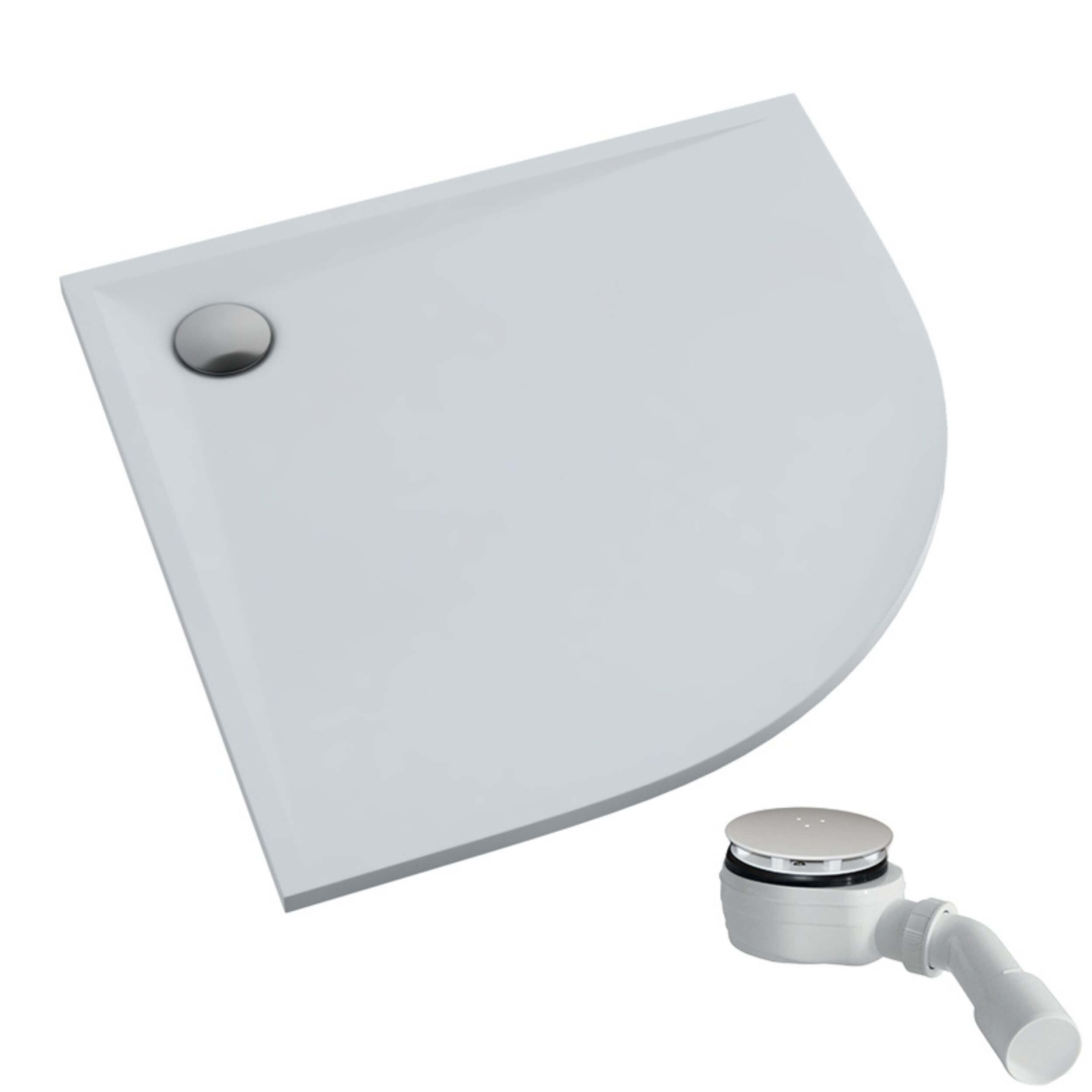Schedpol Etrusco White Mat receveur de douche semi-circulaire 90x90 cm blanc 3.464/B/MG