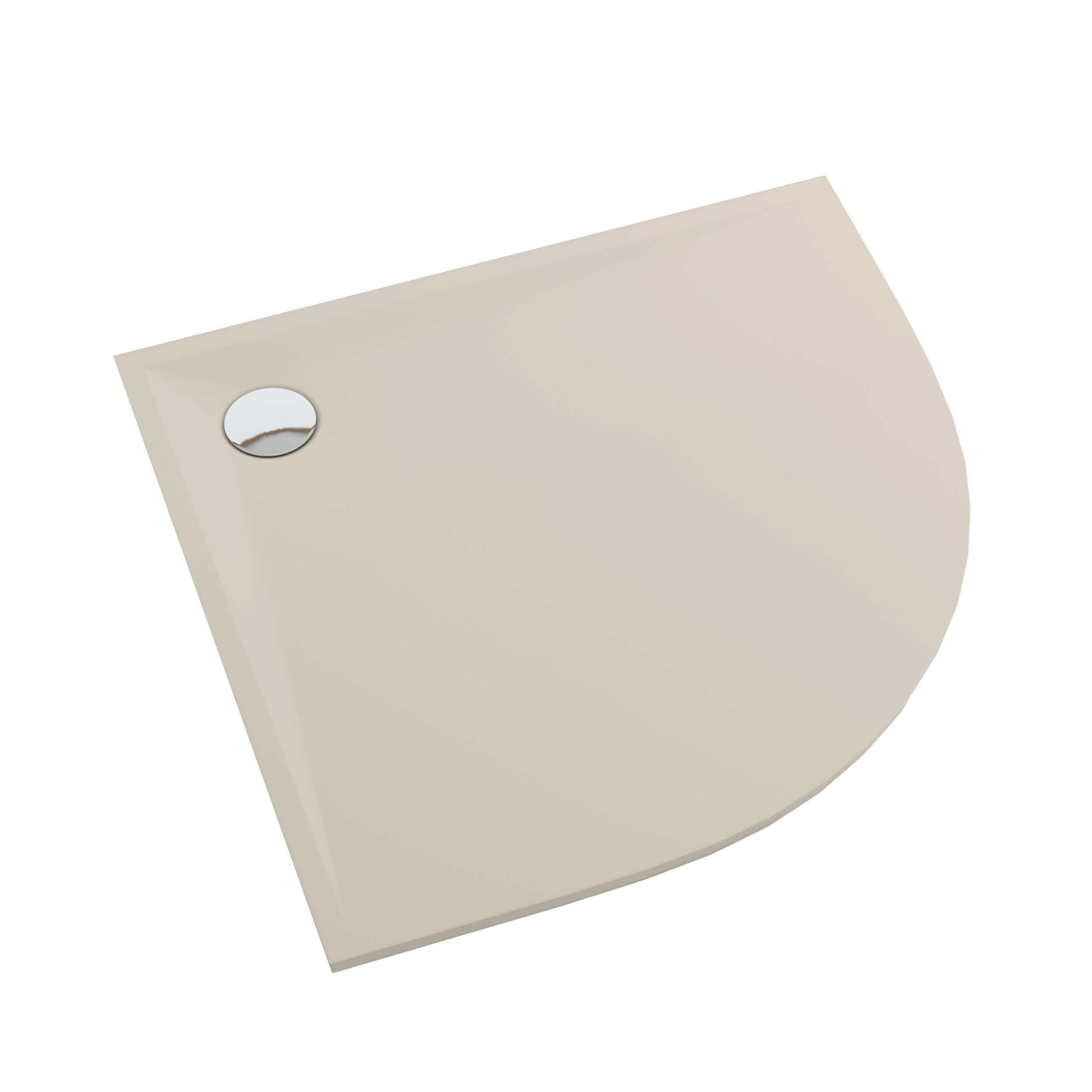 Schedpol Etrusco Cashmere Mat receveur de douche semi-circulaire 80x80 cm beige 3.463/PK/MG