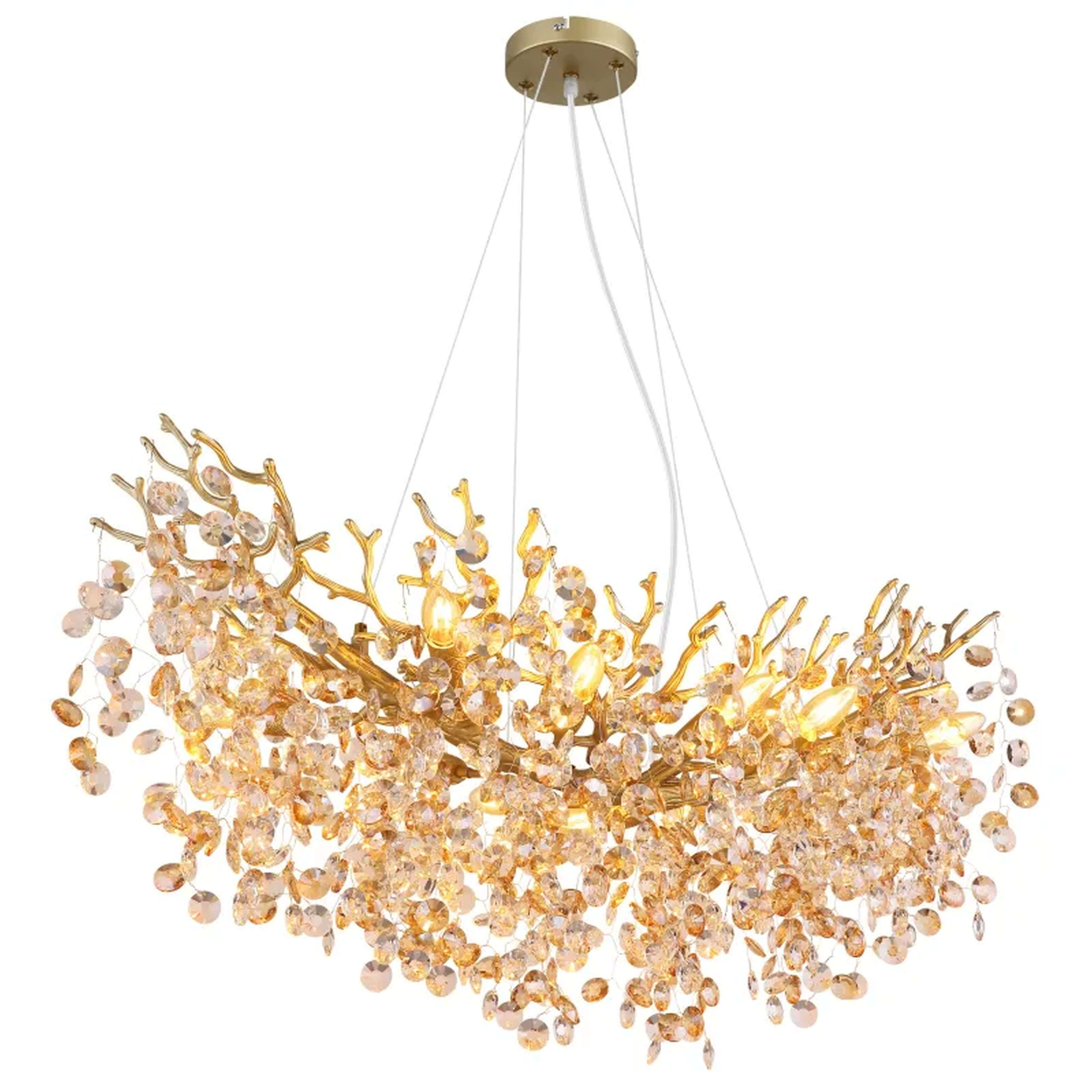 Globo Lighting Queena lampe suspendue x40 W doré-ambre 64138H3G