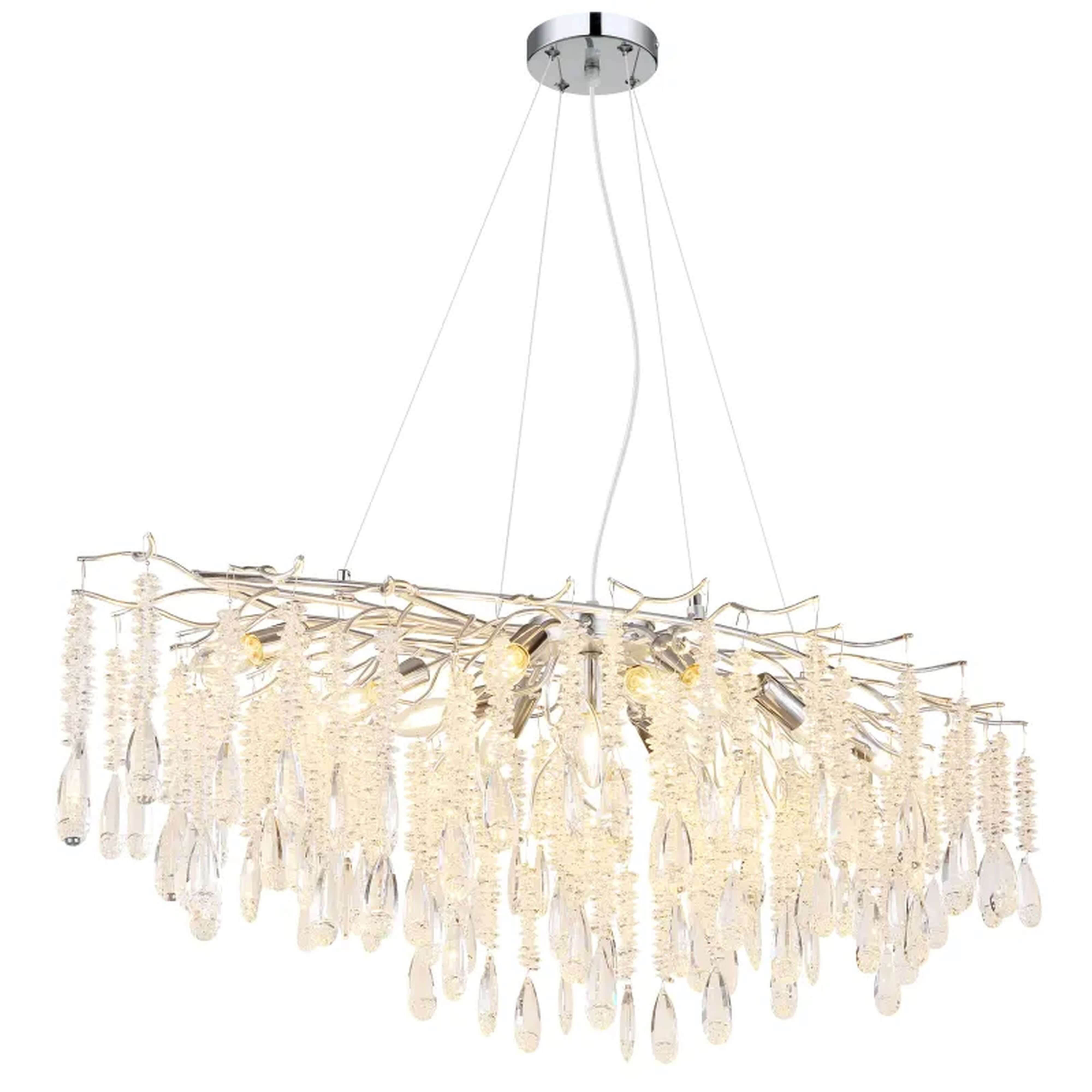 Globo Lighting Kinga lampe suspendue x40 W transparent-argenté 64141H2