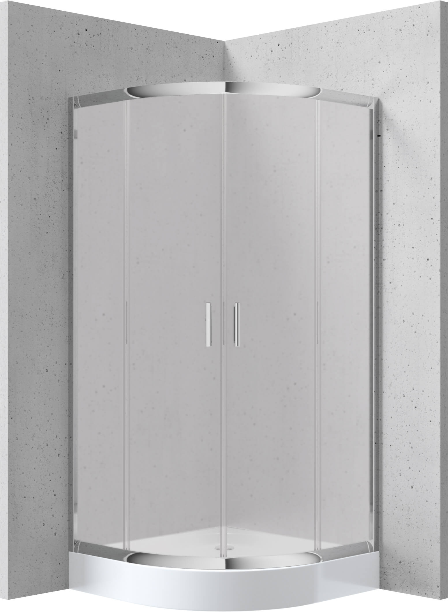 Deante Funkia cabine avec receveur 80x80 cm semi-circulaire chrome brillant/verre transparent KYPZ652K