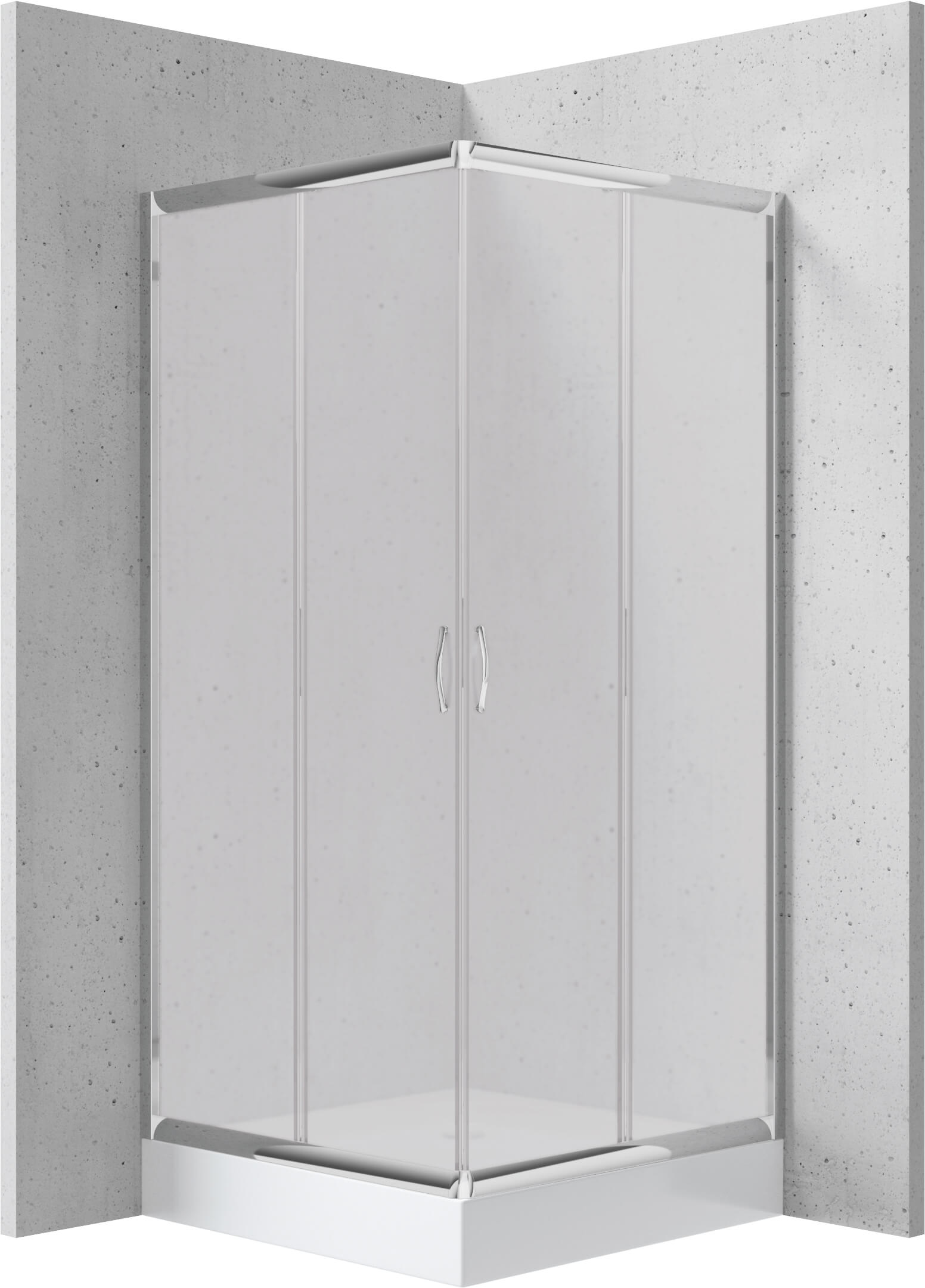 Deante Funkia cabine avec receveur 80x80 cm carrée chrome brillant/verre transparent KYCZ642K