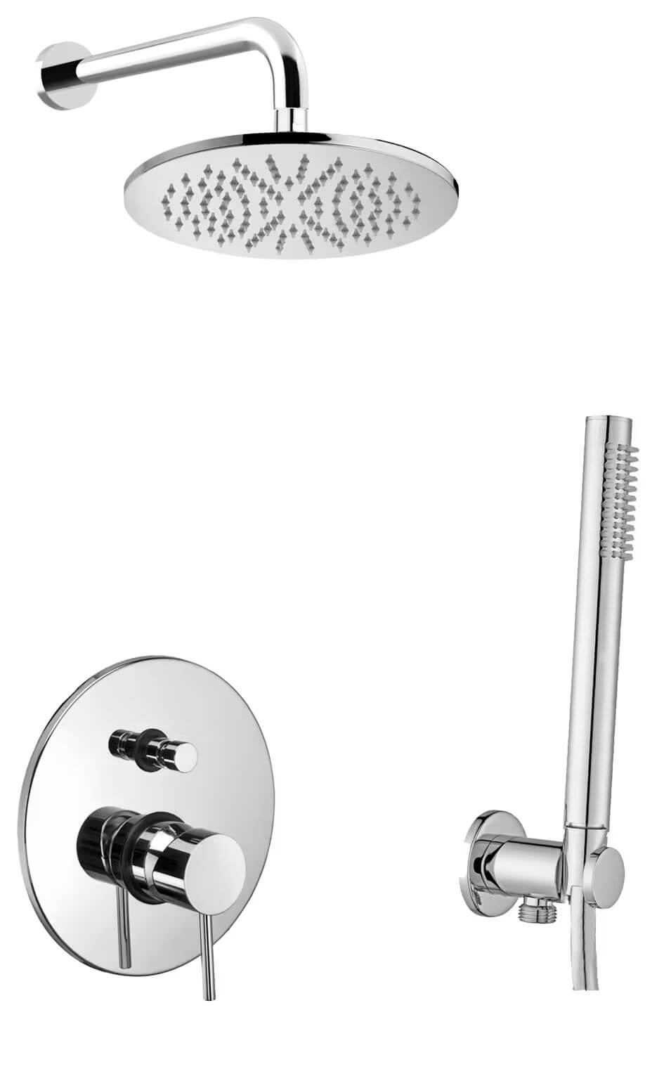 Paffoni Doccia ensemble de douche encastré oui chrome KITLIG015