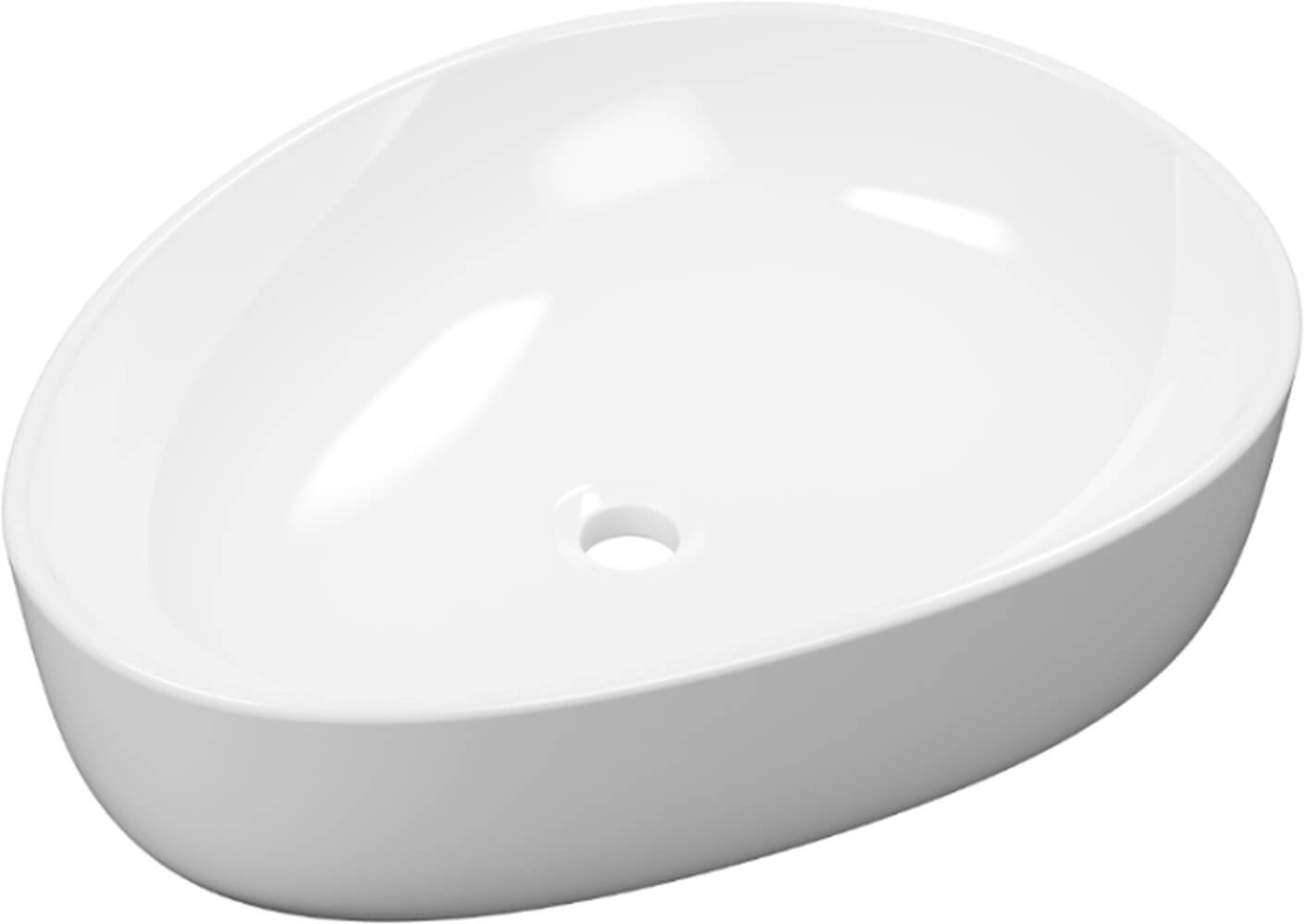 Excellent Whisper lavabo 51x39 cm à poser blanc brillant CEEX.7101.510.WH