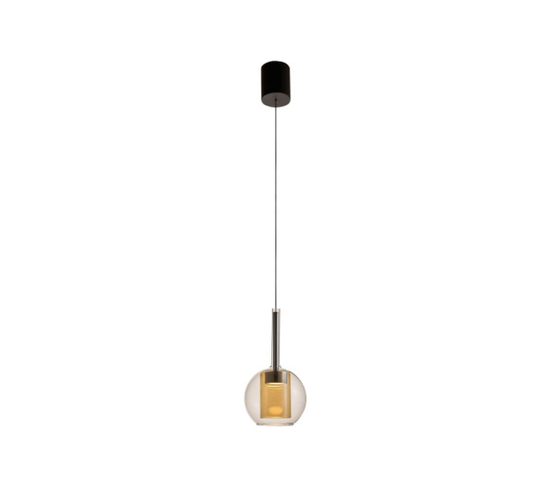 Zuma Line Tagna lampe suspendue 1x6 W noir-ambre 251001-AM