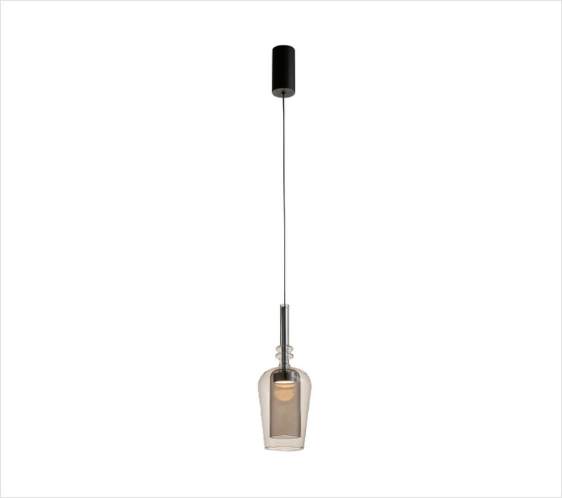 Zuma Line Tagna lampe suspendue 1x6 W noir-fumé 251010-SM