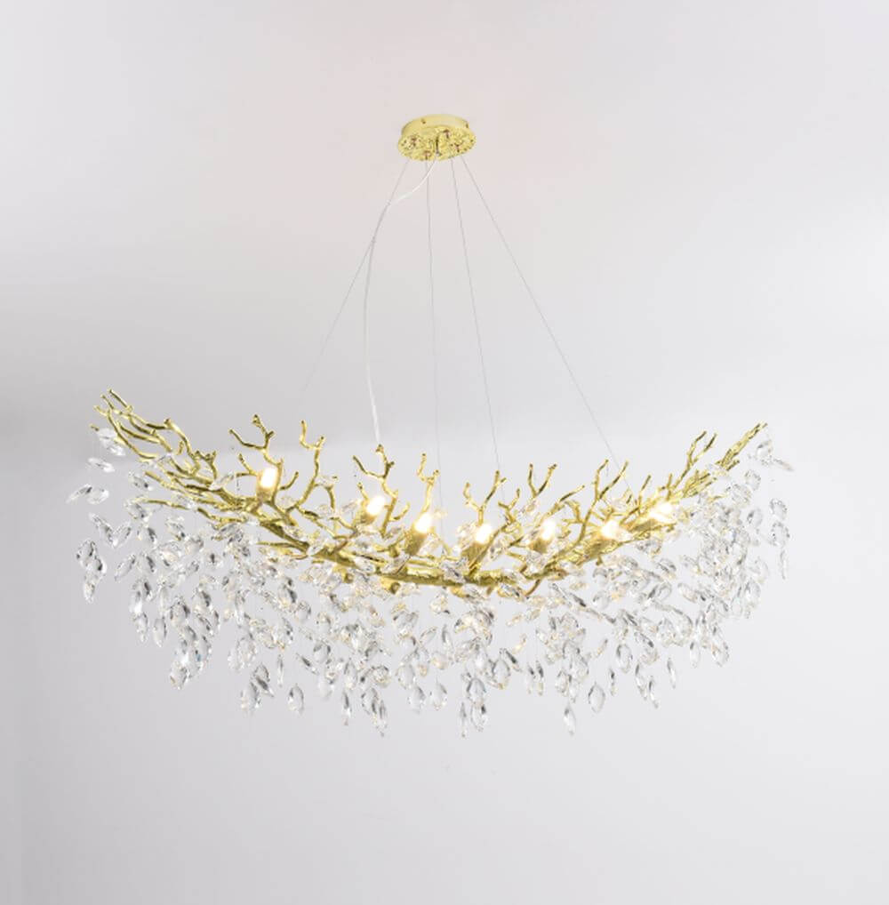 Zuma Line Cindy lampe suspendue x3.5 W transparent-doré MD4115-14I-G