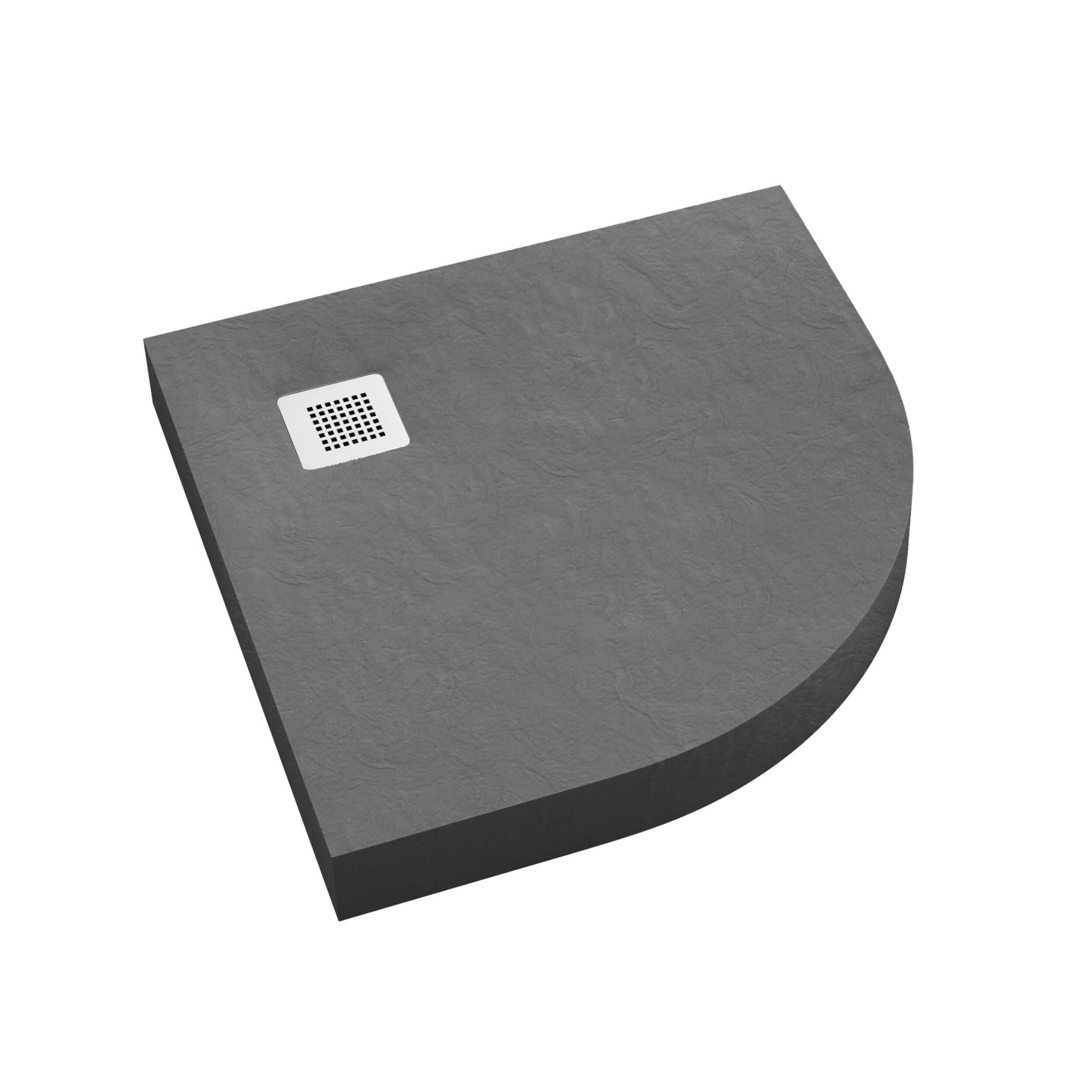 Schedpol New Horizons Grey Stone receveur de douche semi-circulaire 90x90 cm gris 3.3304/S/ST-M2