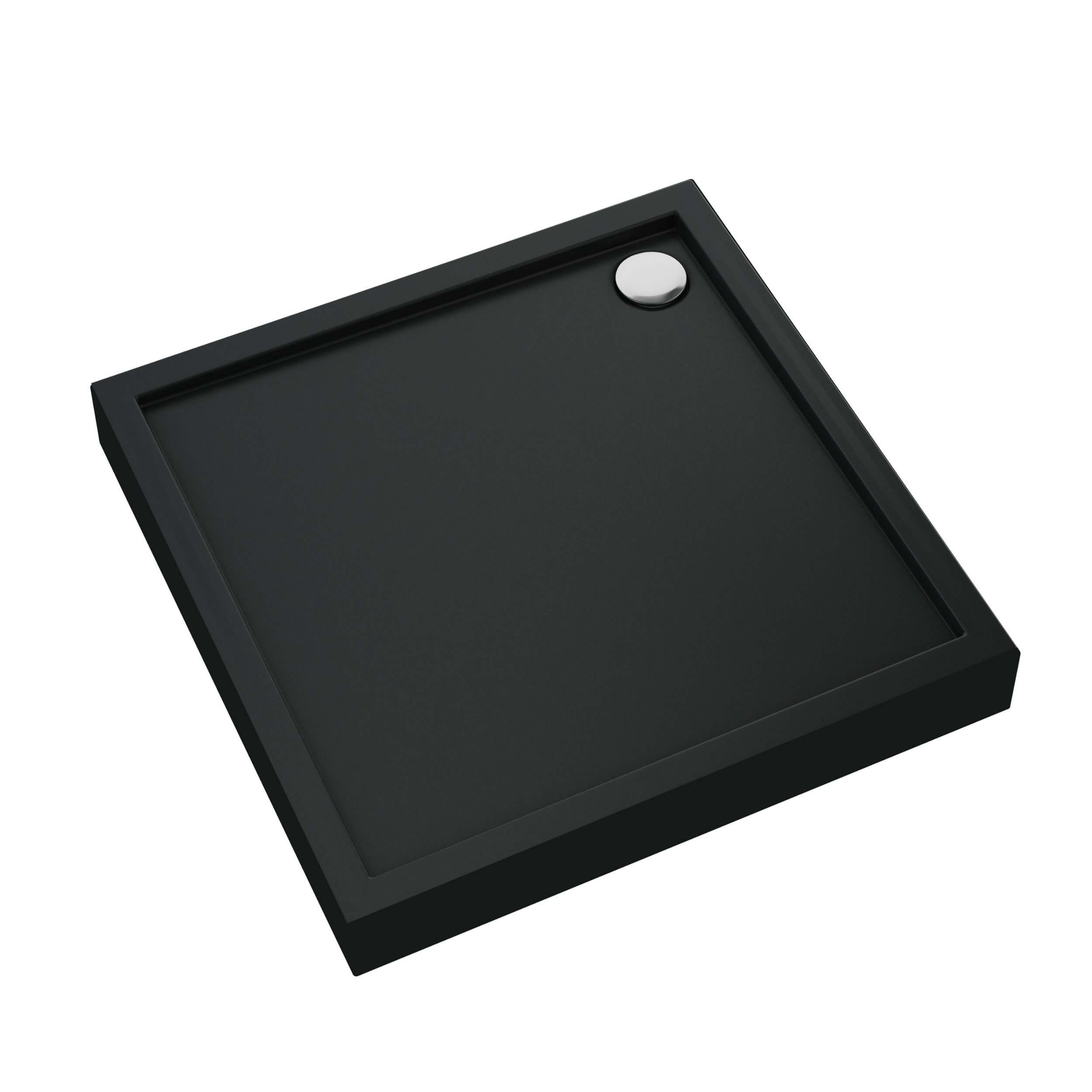 Schedpol Competia New Black Mat receveur de douche carré 80x80 cm gris 3.4630/C/MG