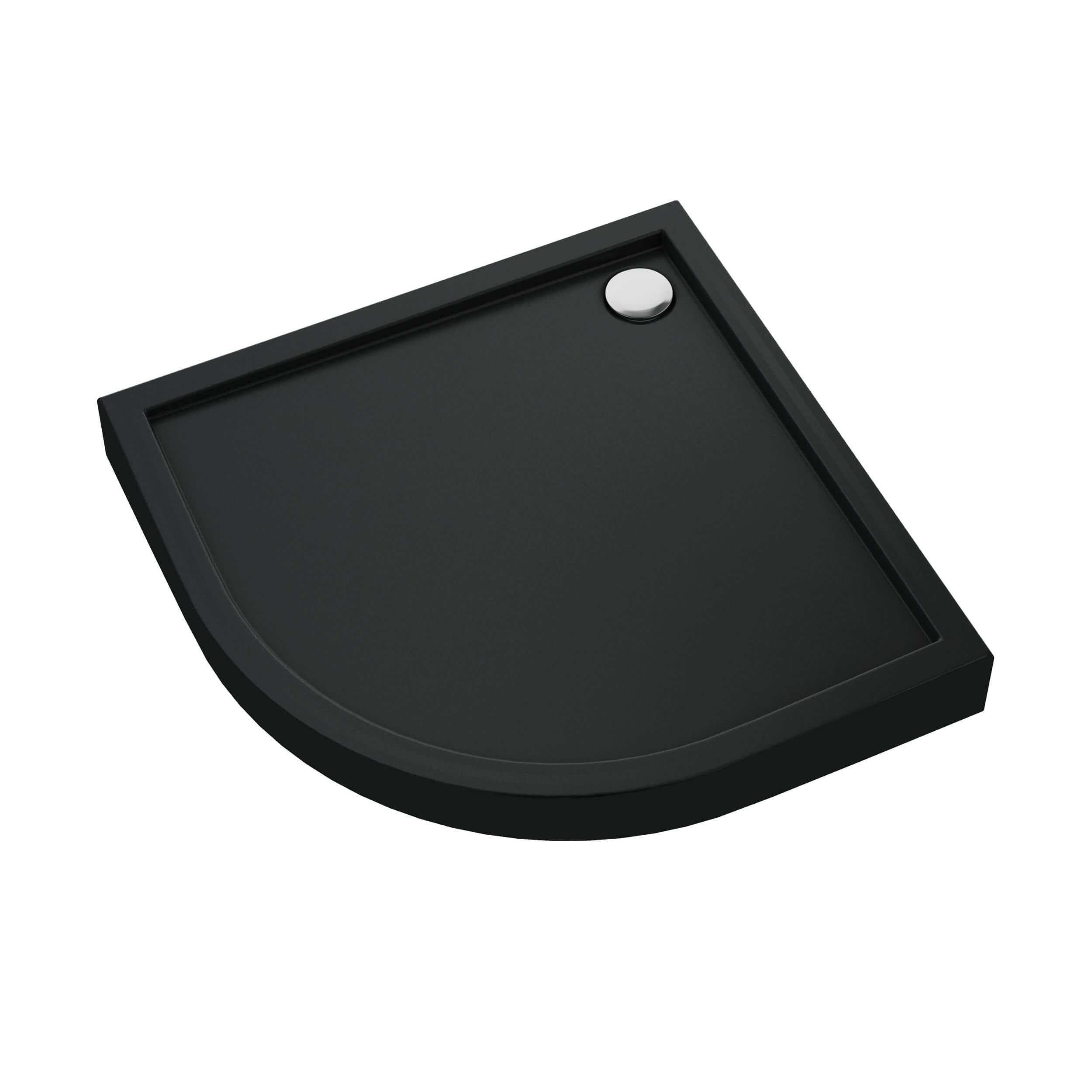 Schedpol Competia New Black Mat receveur de douche semi-circulaire 90x90 cm noir 3.4634/C/MG