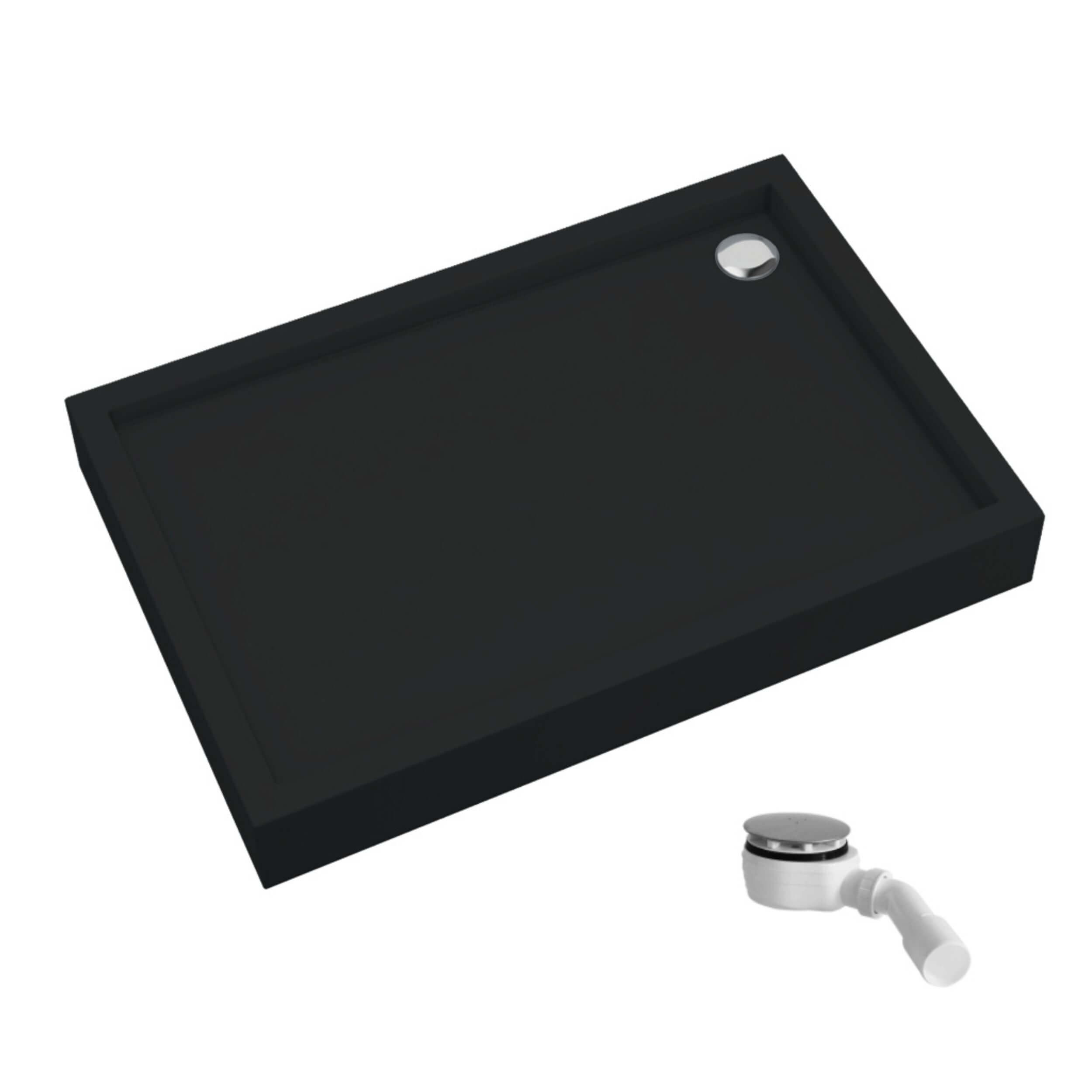 Schedpol Competia New Black Mat receveur de douche rectangulaire 120x90 cm noir 3.4647/C/MG