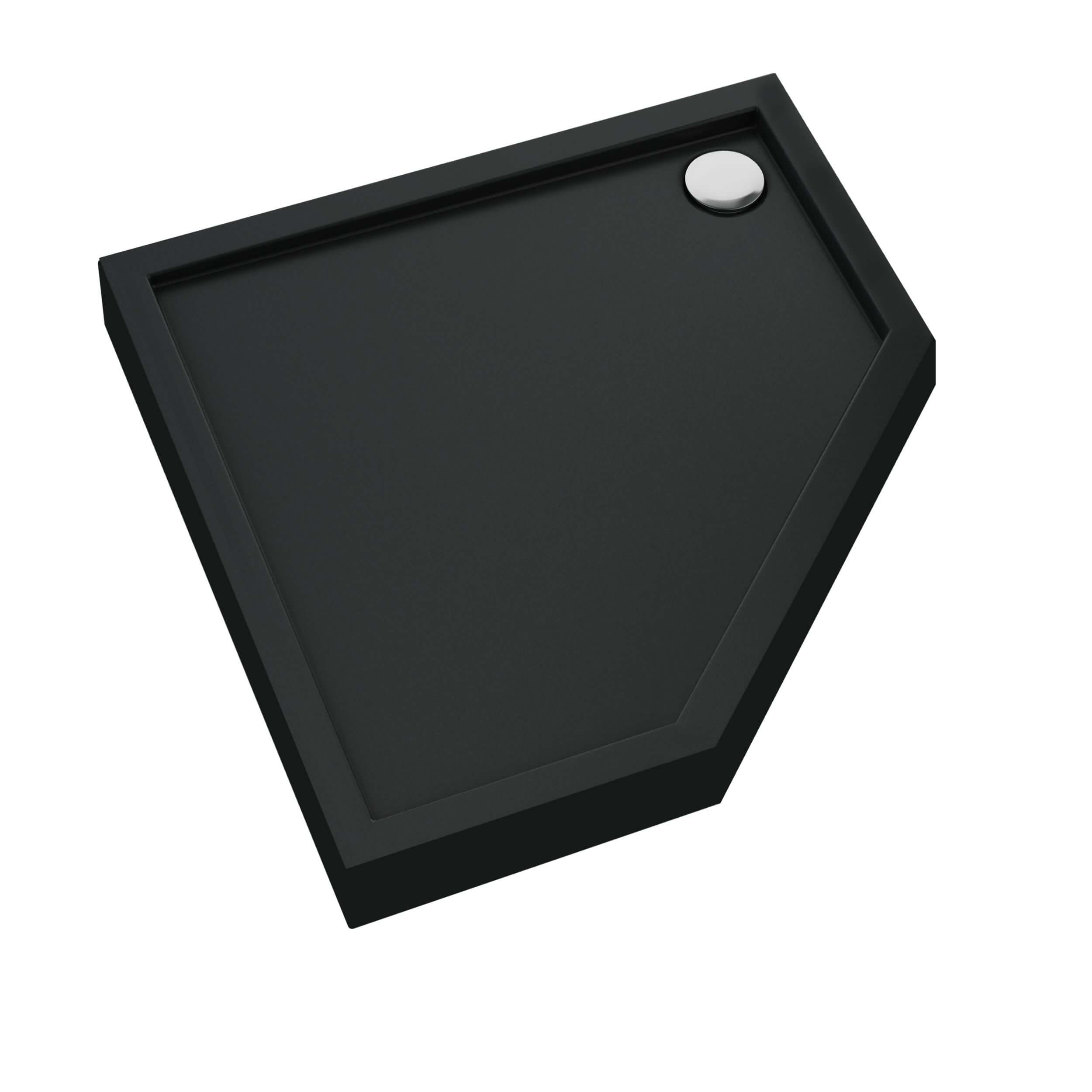 Schedpol Competia New Black Mat receveur de douche pentagonal 90x90 cm noir 3.4698/C/MG