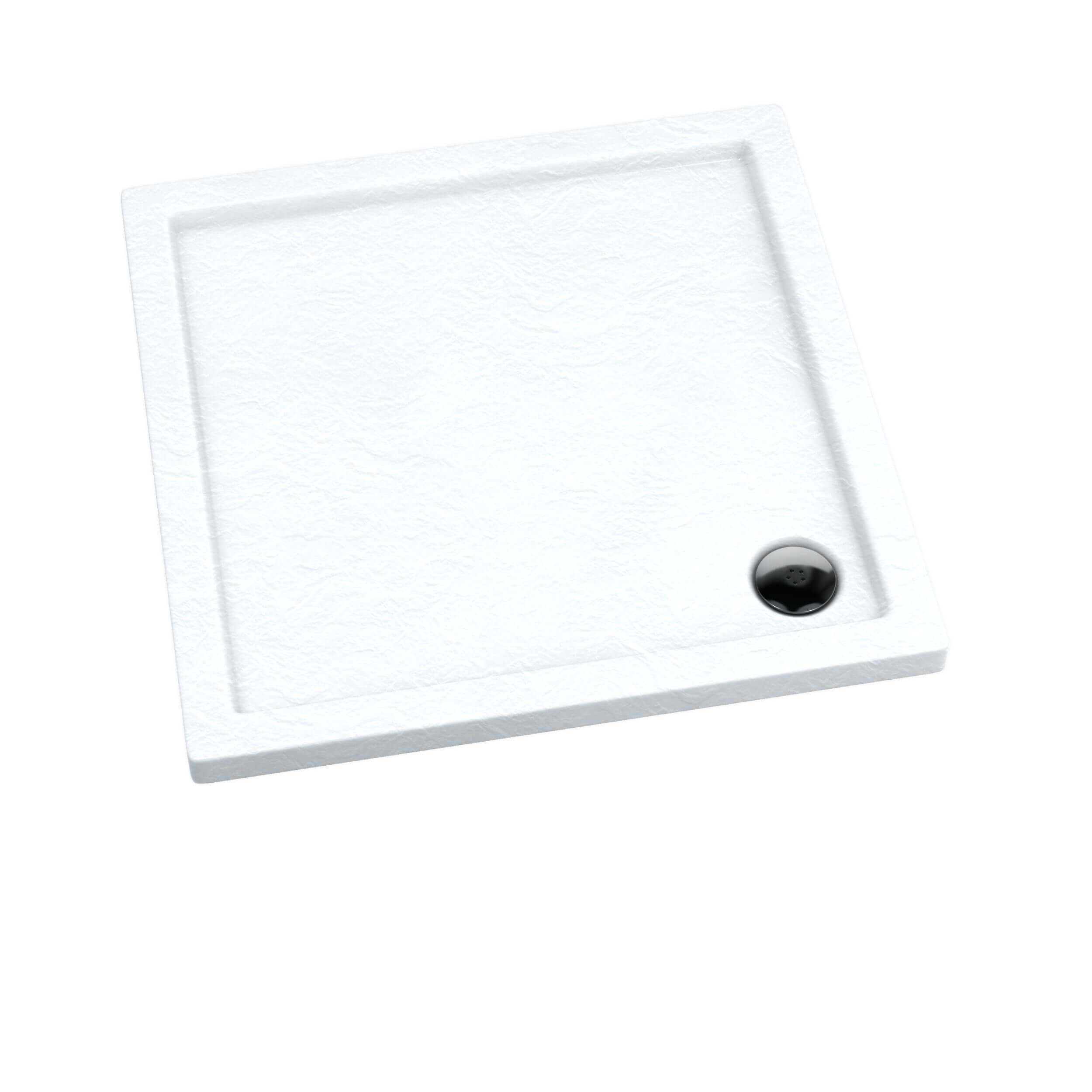 Schedpol Caspar White Stone receveur de douche carré 80x80 cm blanc 3.260/B/ST