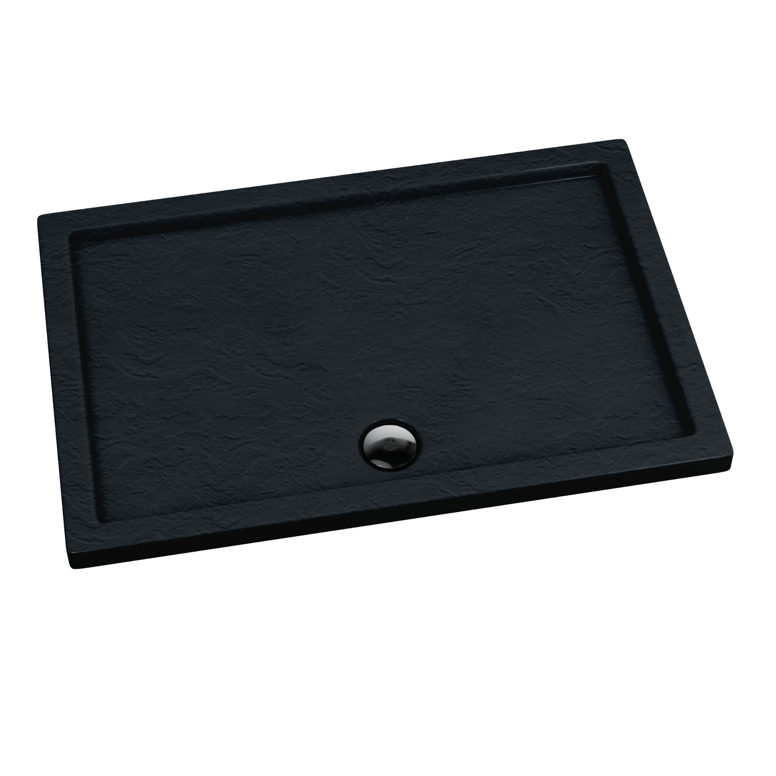 Schedpol Caspar Black Stone receveur de douche rectangulaire 140x70 cm noir 3.2252/C/ST