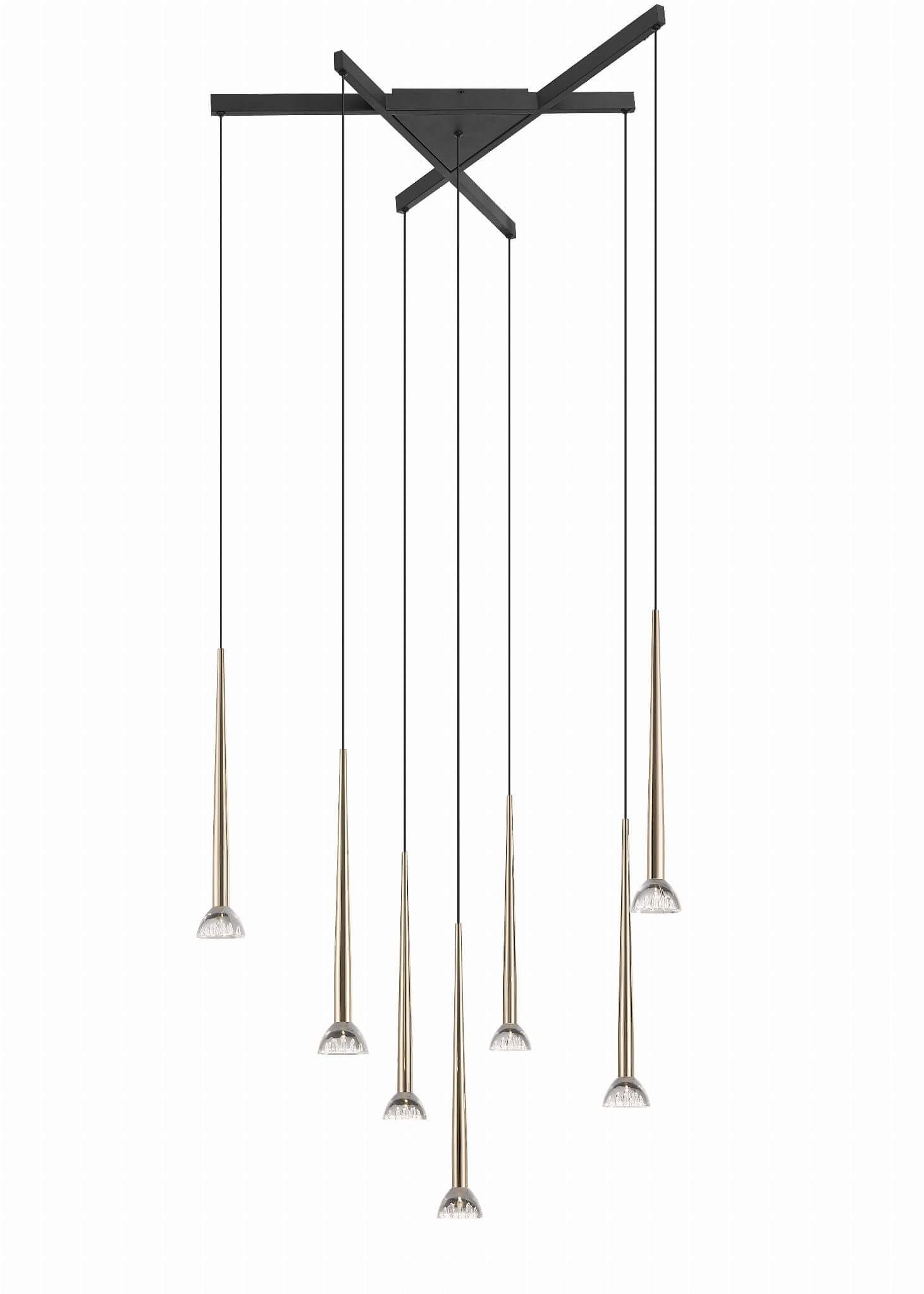 Zuma Line Boston lampe suspendue x42 W noir-doré P0603-07C-SDB1