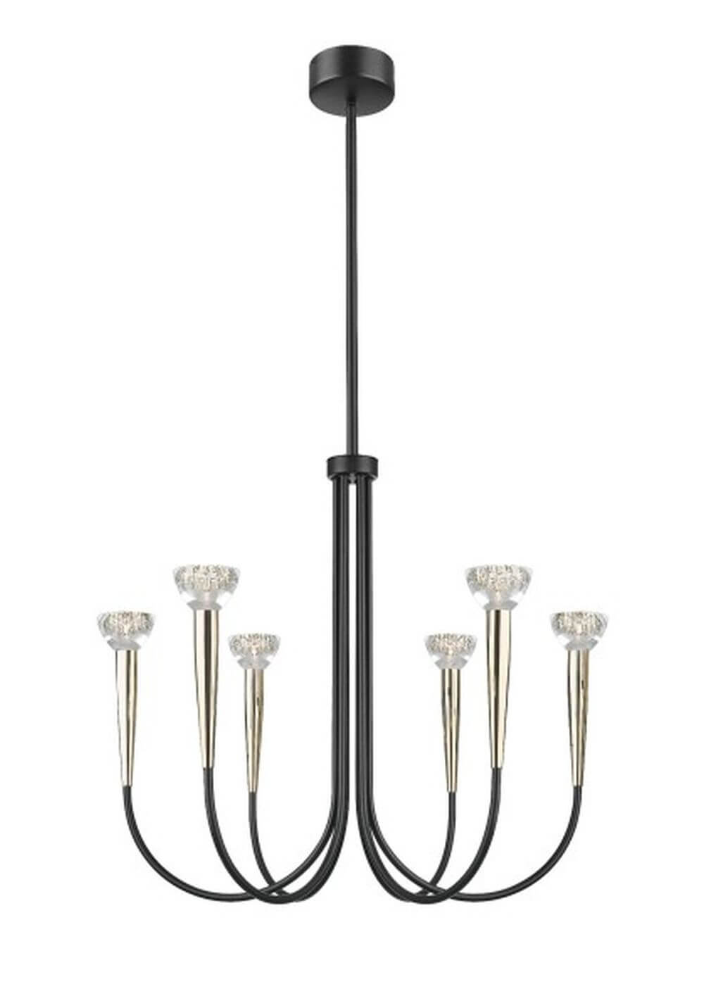 Zuma Line Boston lampe suspendue 6x30 W noir-doré P0603-06F-SDB1